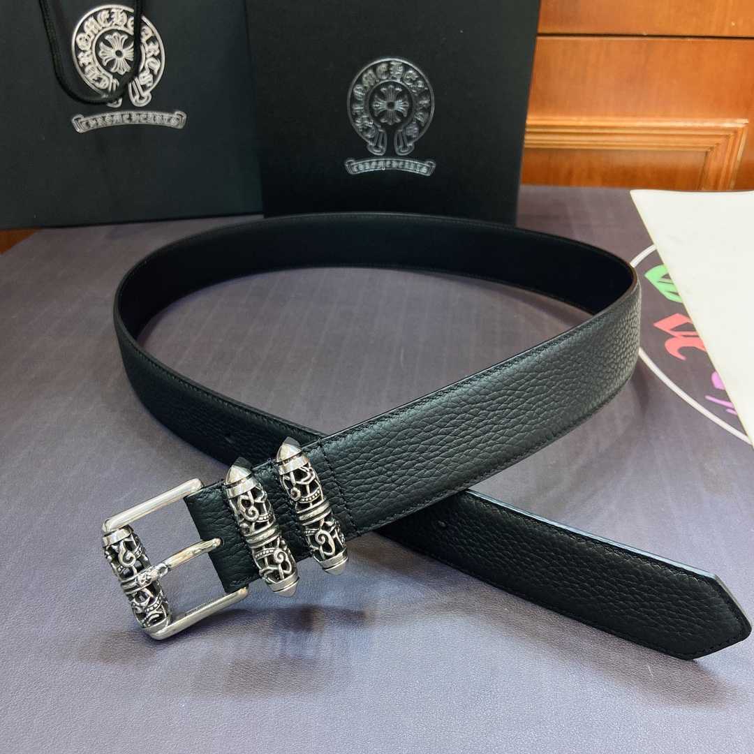 Chrome Hearts Leather Belt   - FashionPlug