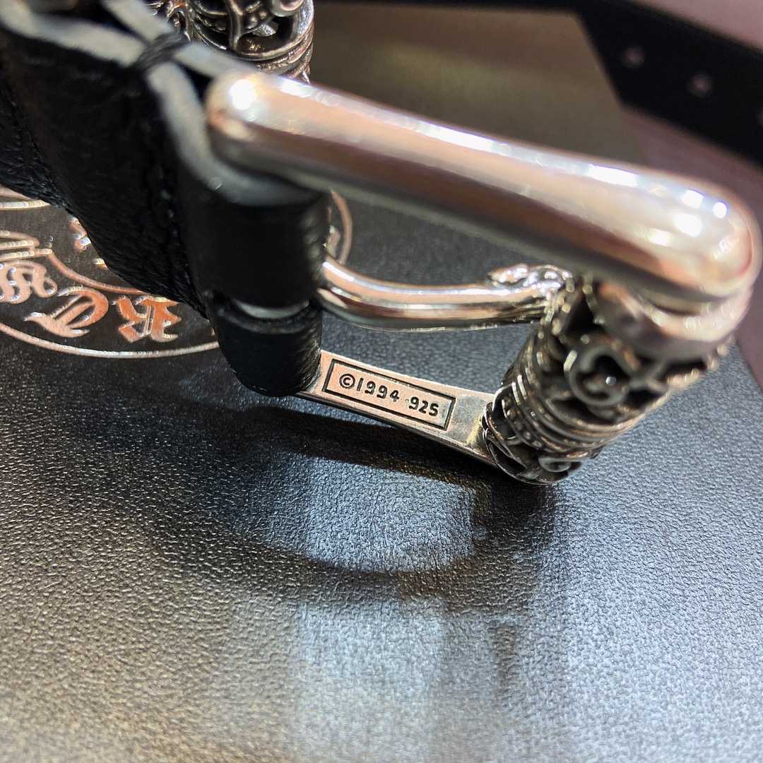 Chrome Hearts Leather Belt   - FashionPlug