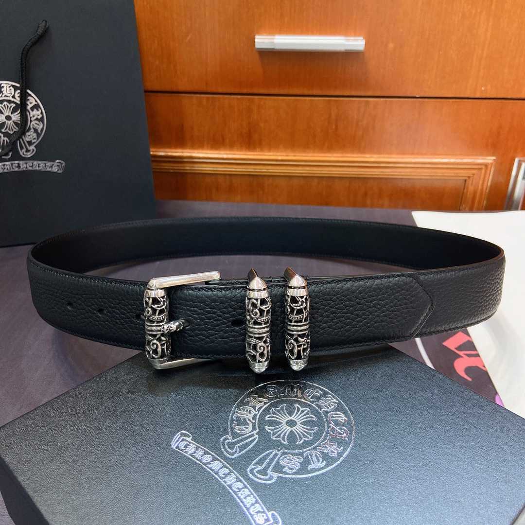 Chrome Hearts Leather Belt   - FashionPlug