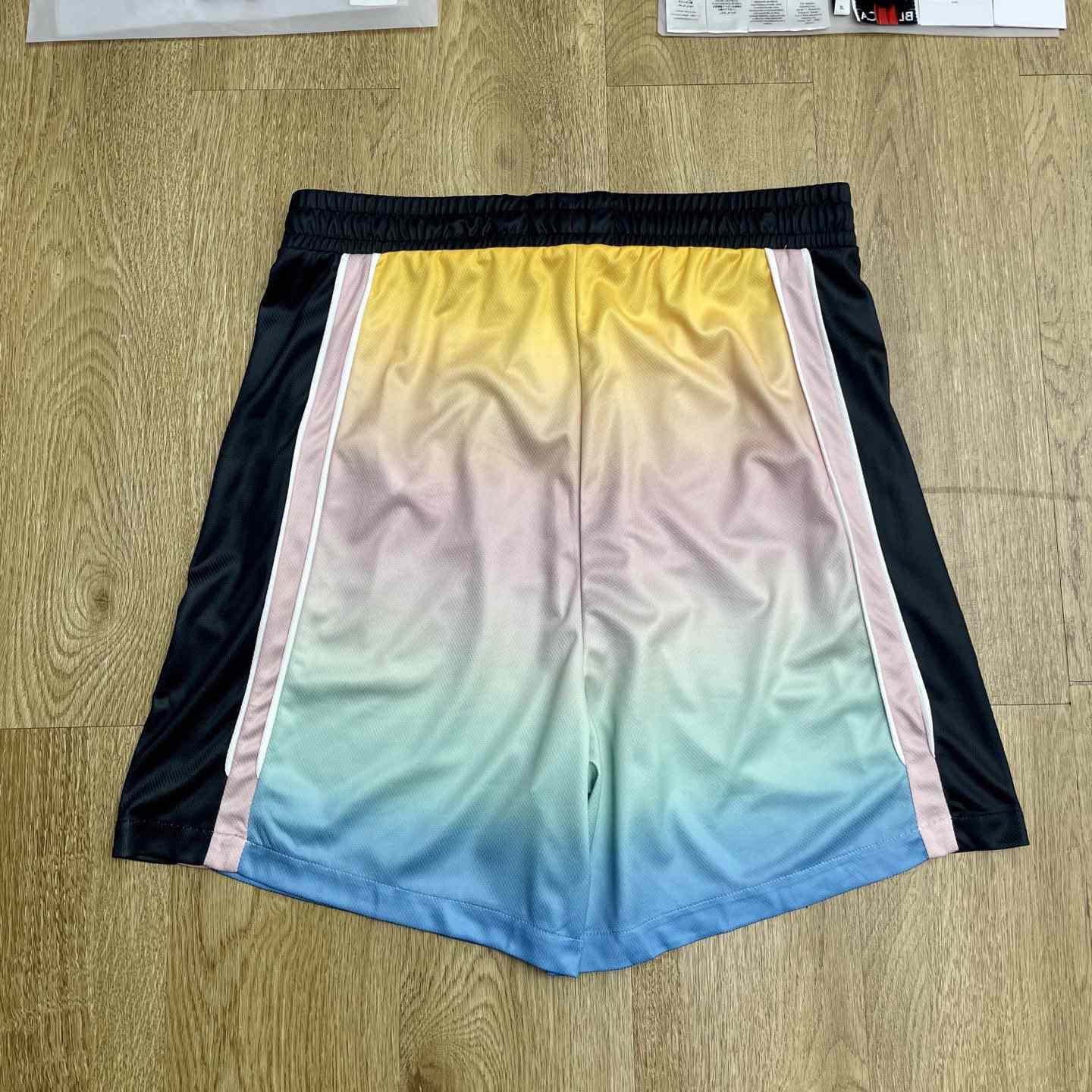 Casablanca Pastel Gradient Football Shorts   C1006 - FashionPlug