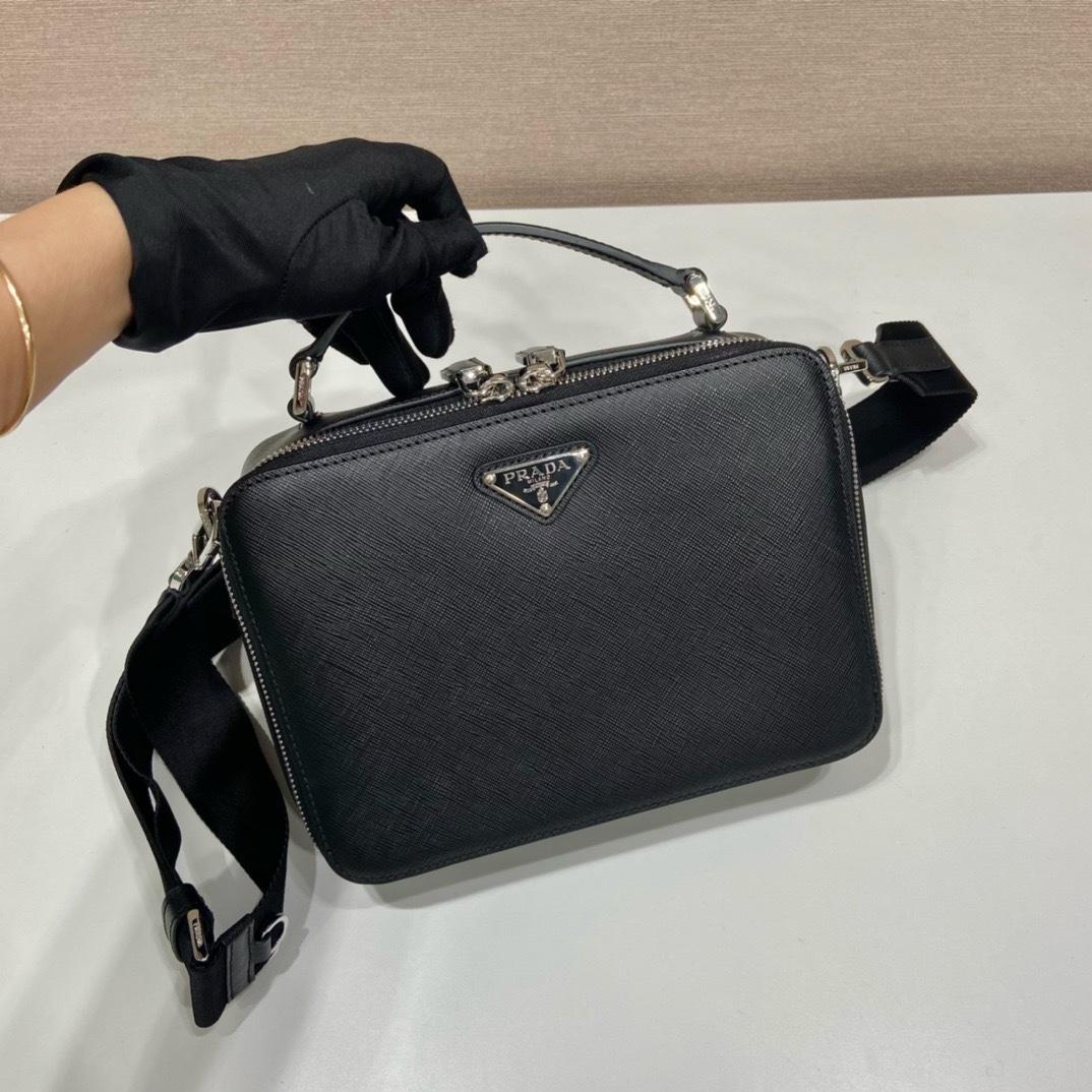 Prada Medium Prada Brique Saffiano Leather Bag - FashionPlug