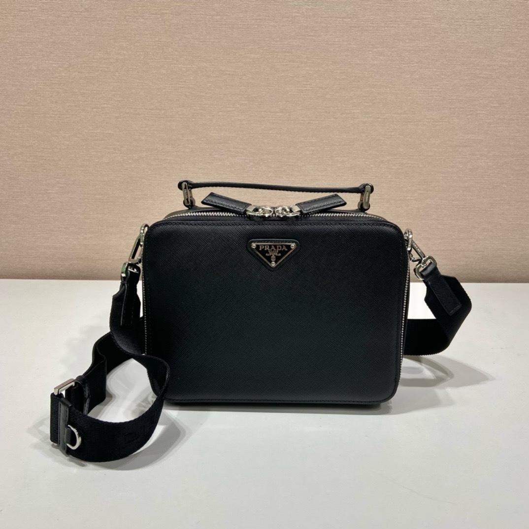 Prada Medium Prada Brique Saffiano Leather Bag - FashionPlug