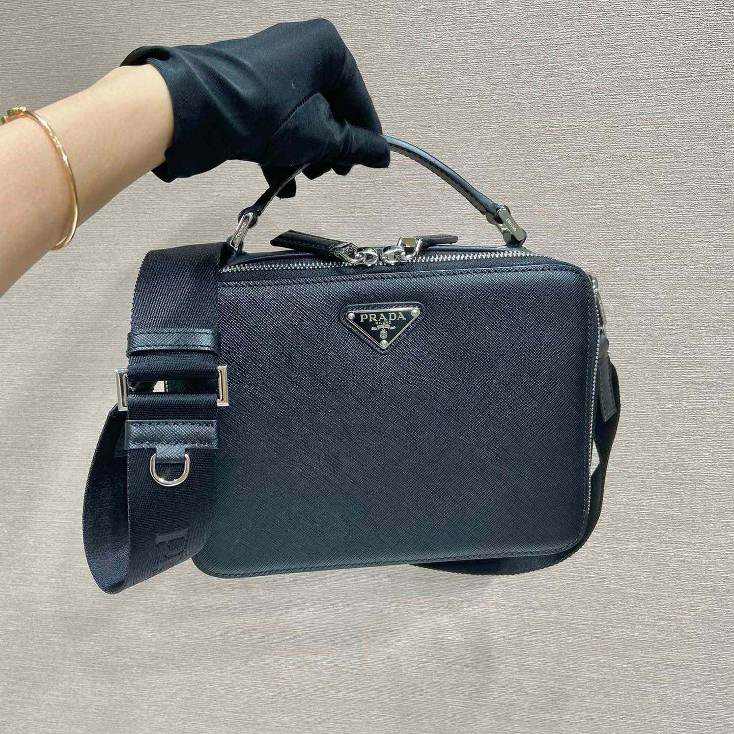 Prada Medium Prada Brique Saffiano Leather Bag - FashionPlug