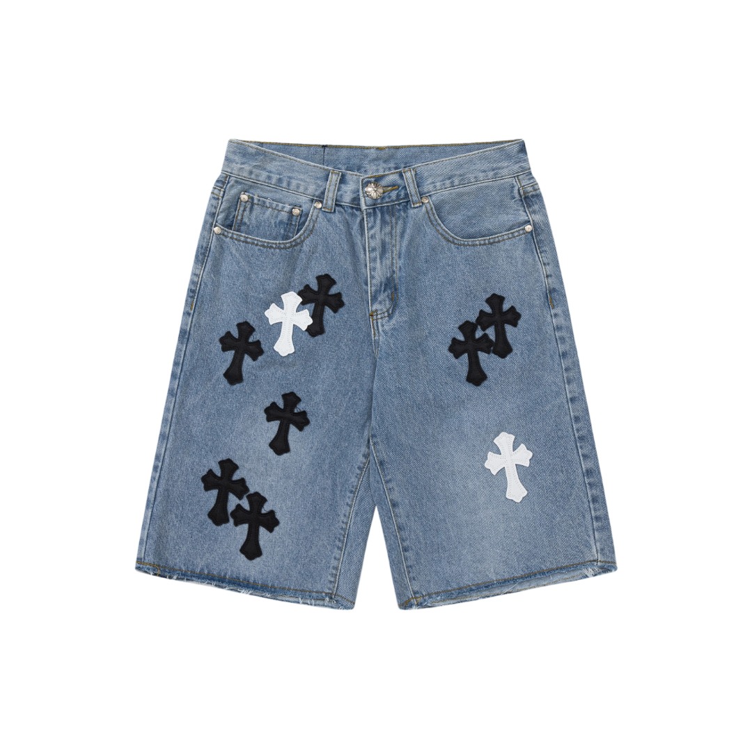 Chrome Hearts Denim Shorts - FashionPlug
