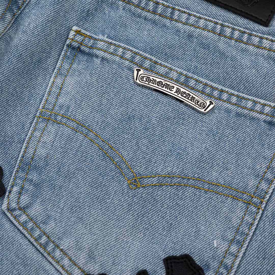Chrome Hearts Denim Shorts - FashionPlug