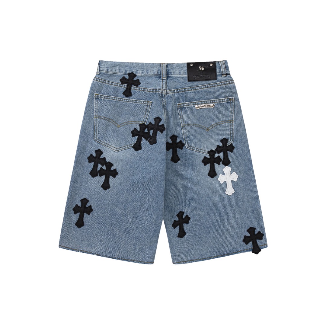 Chrome Hearts Denim Shorts - FashionPlug