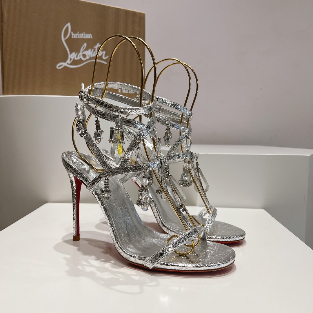 Christian Louboutin 110mm Bombina Pampila sandals - FashionPlug