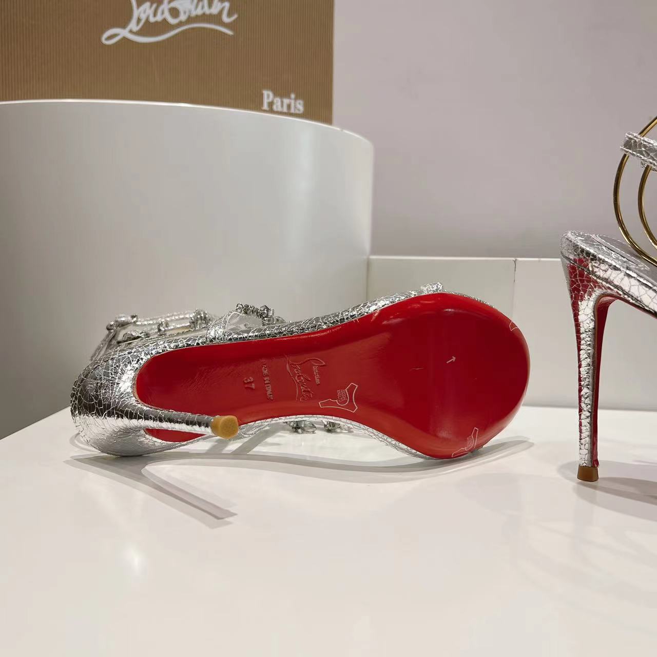 Christian Louboutin 110mm Bombina Pampila sandals - FashionPlug
