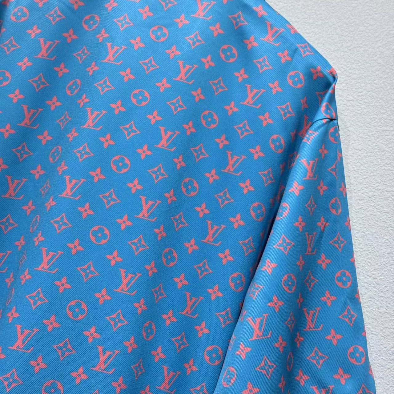 Louis Vuitton Monogram Short-Sleeved Silk Shirt - FashionPlug