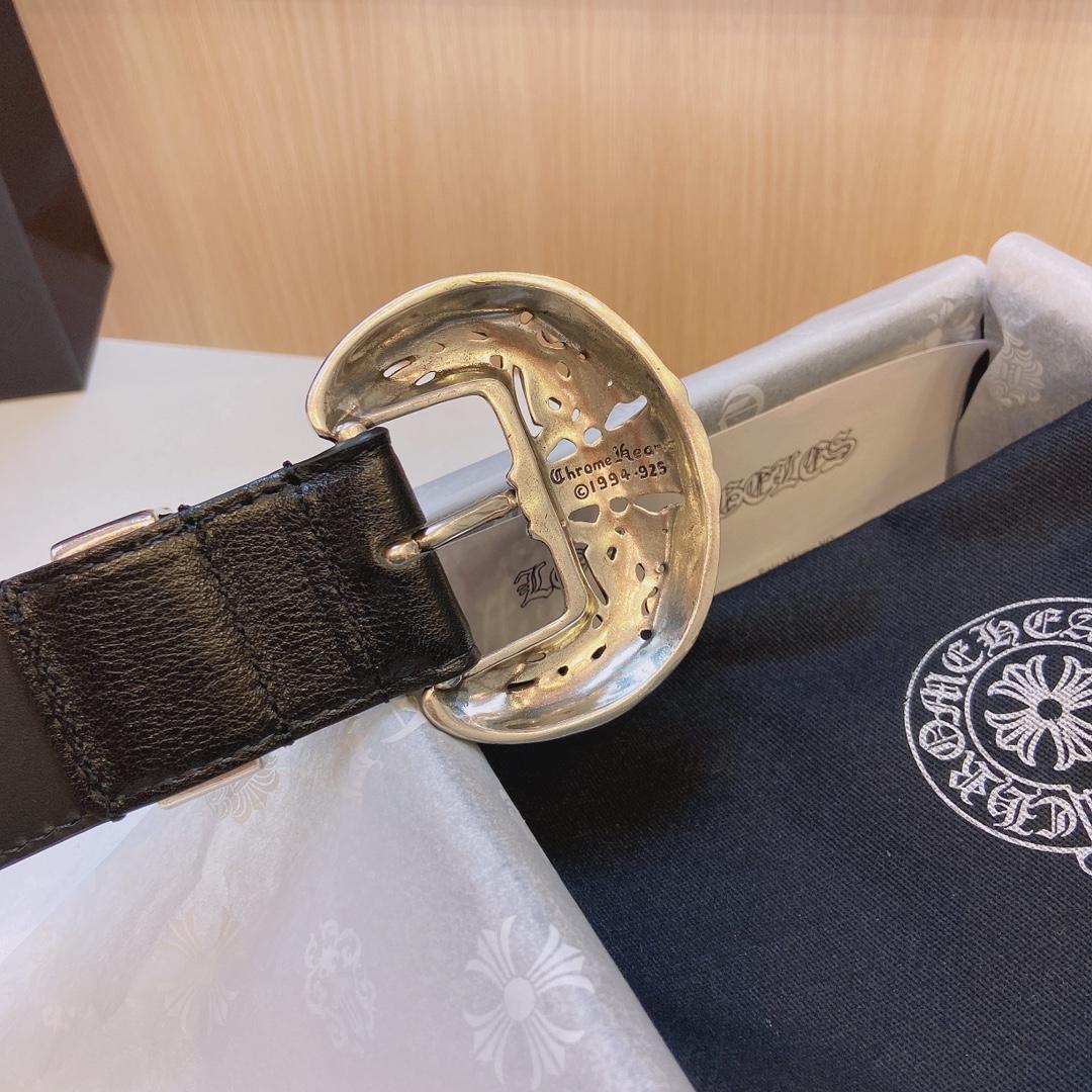 Chrome Hearts Leather Belt    3.8cm - FashionPlug