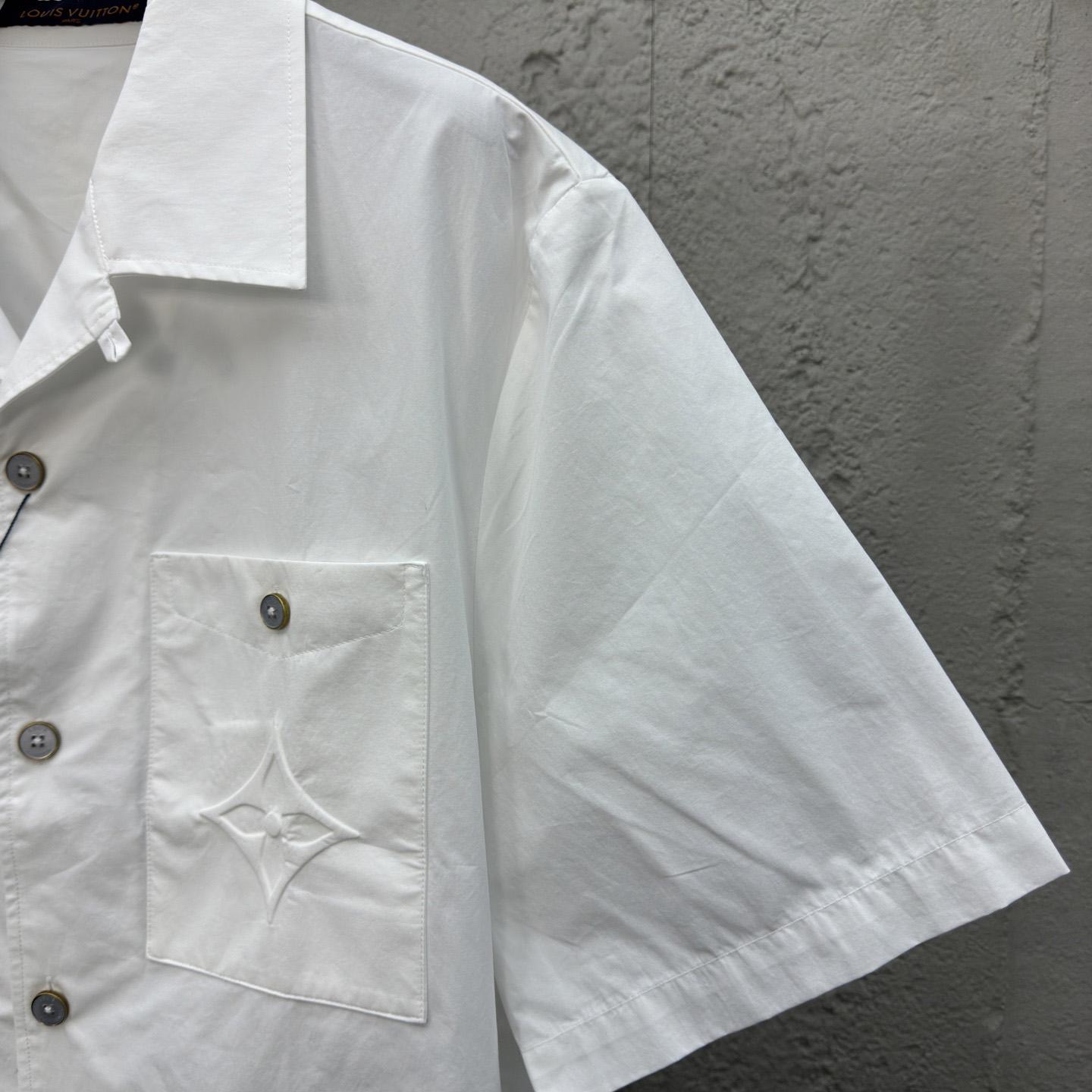 Louis Vuitton Signature Short-Sleeved Cotton Shirt   1AHCHO - FashionPlug