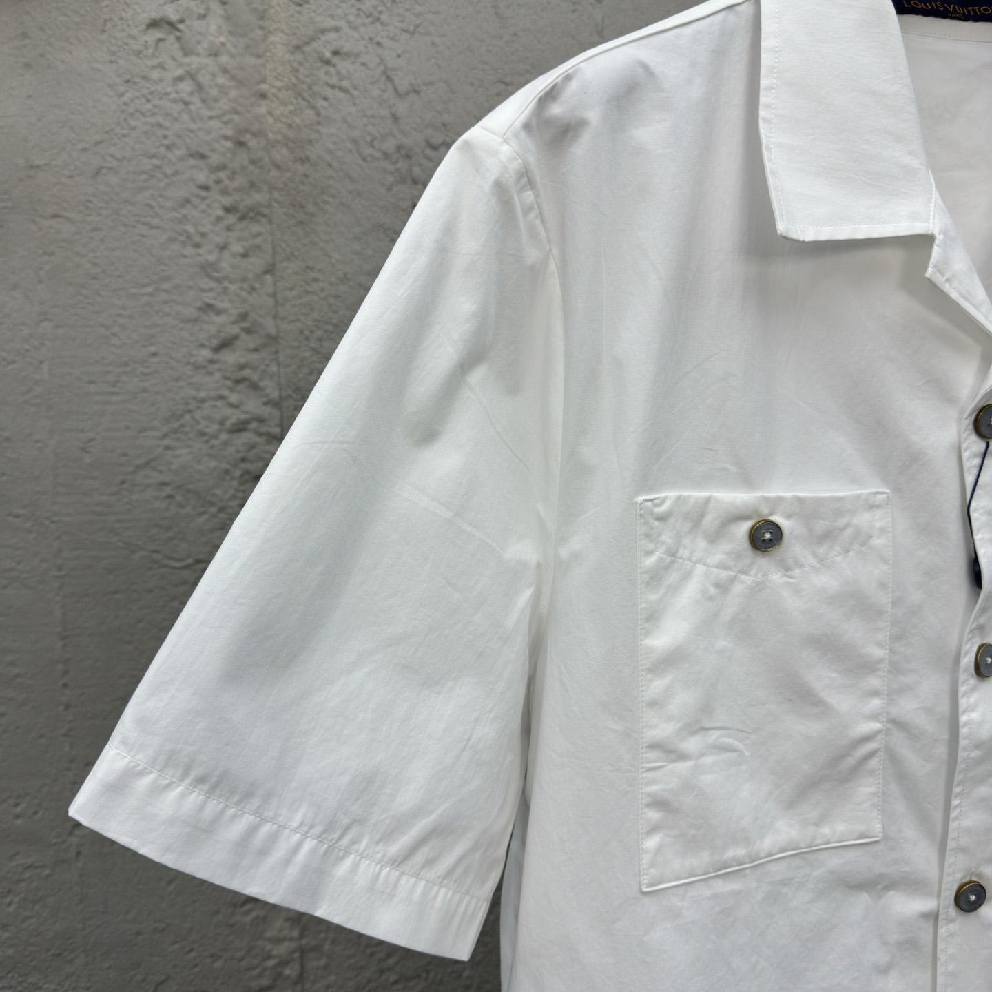 Louis Vuitton Signature Short-Sleeved Cotton Shirt   1AHCHO - FashionPlug