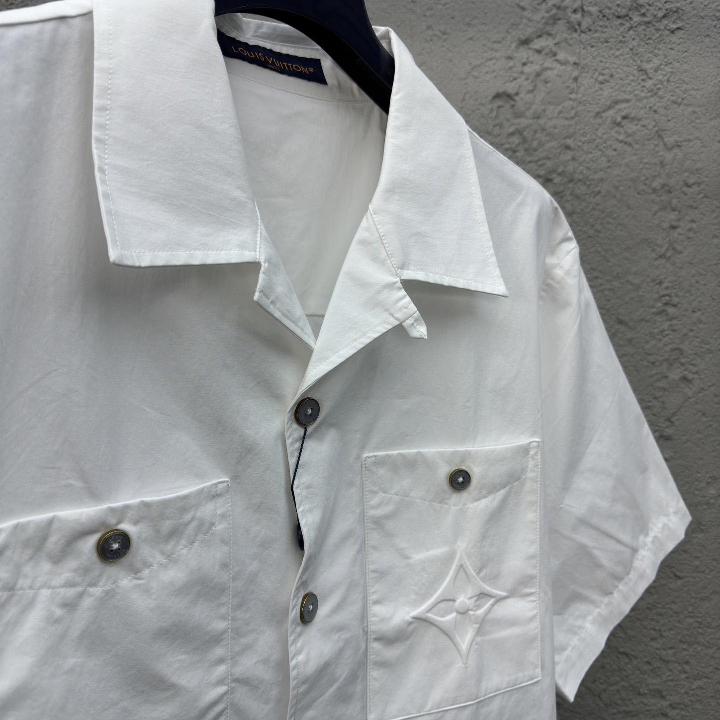 Louis Vuitton Signature Short-Sleeved Cotton Shirt   1AHCHO - FashionPlug
