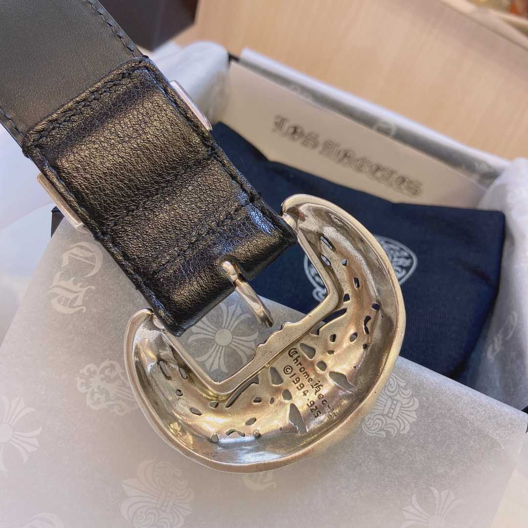 Chrome Hearts Leather Belt    3.8cm - FashionPlug