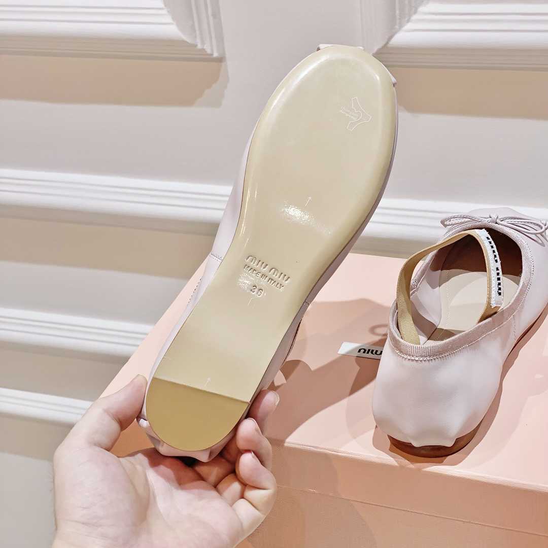 Miu Miu Satin Bow Ballerina Flats(50% Off Sale) xz724 - FashionPlug