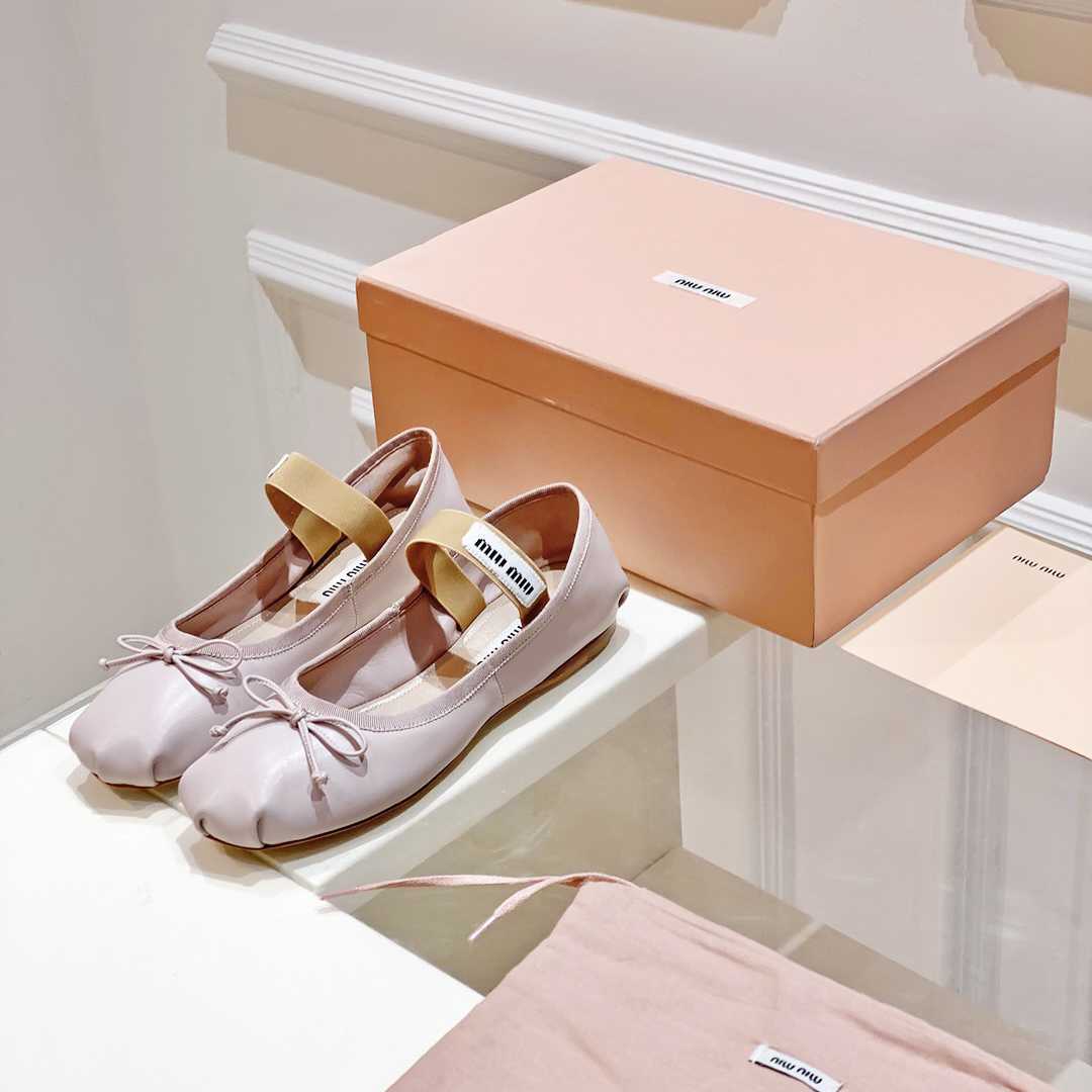 Miu Miu Satin Bow Ballerina Flats(50% Off Sale) xz724 - FashionPlug
