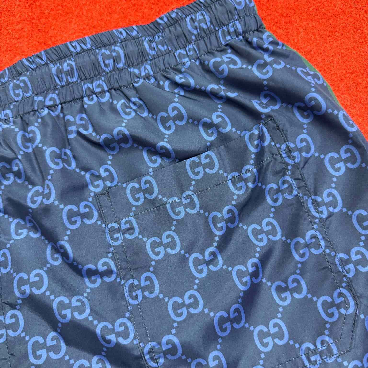 Gucci Printed Poplin Tech Swim Shorts - FashionPlug