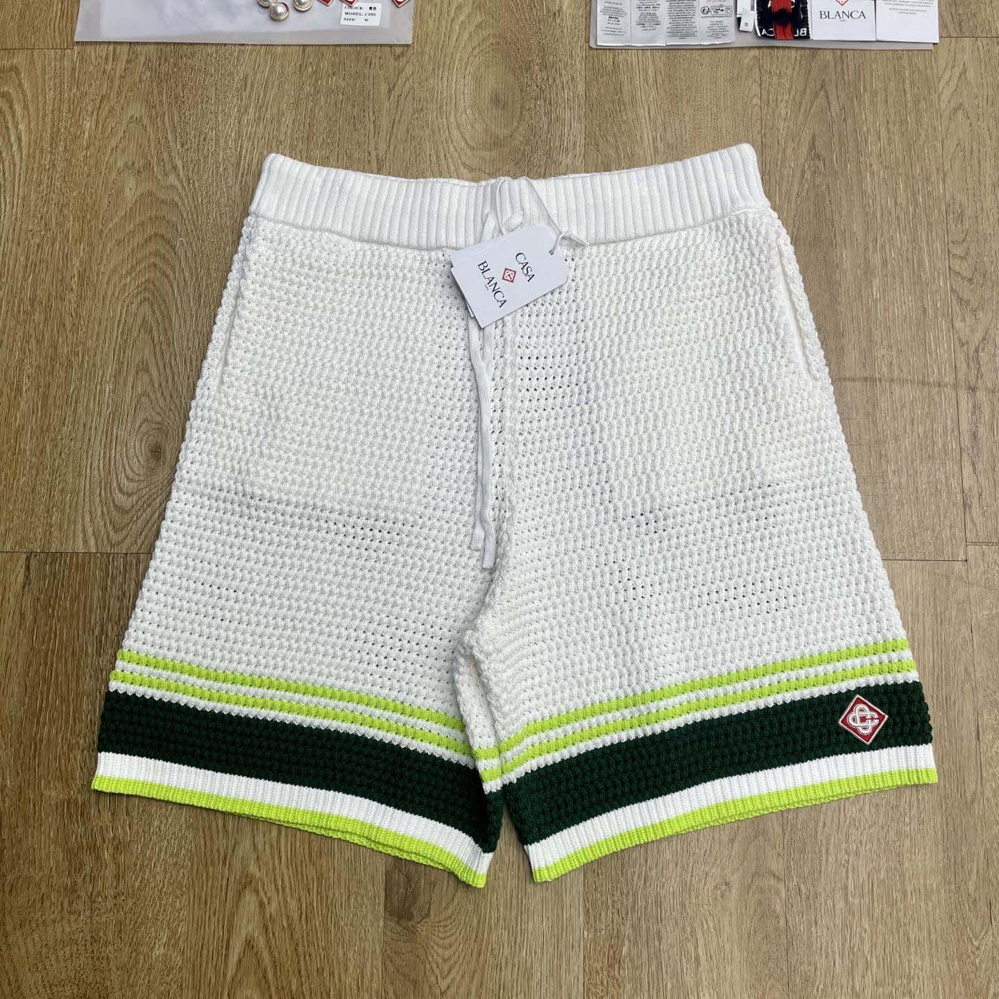 Casablanca Wavy Knit Cotton Shorts     Z6010 - FashionPlug
