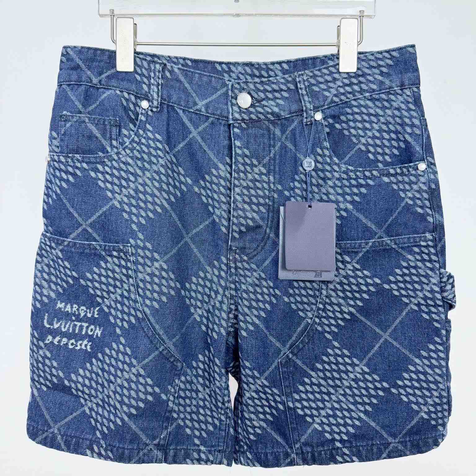 Louis Vuitton Denim Carpenter Shorts    1AGIWB - FashionPlug