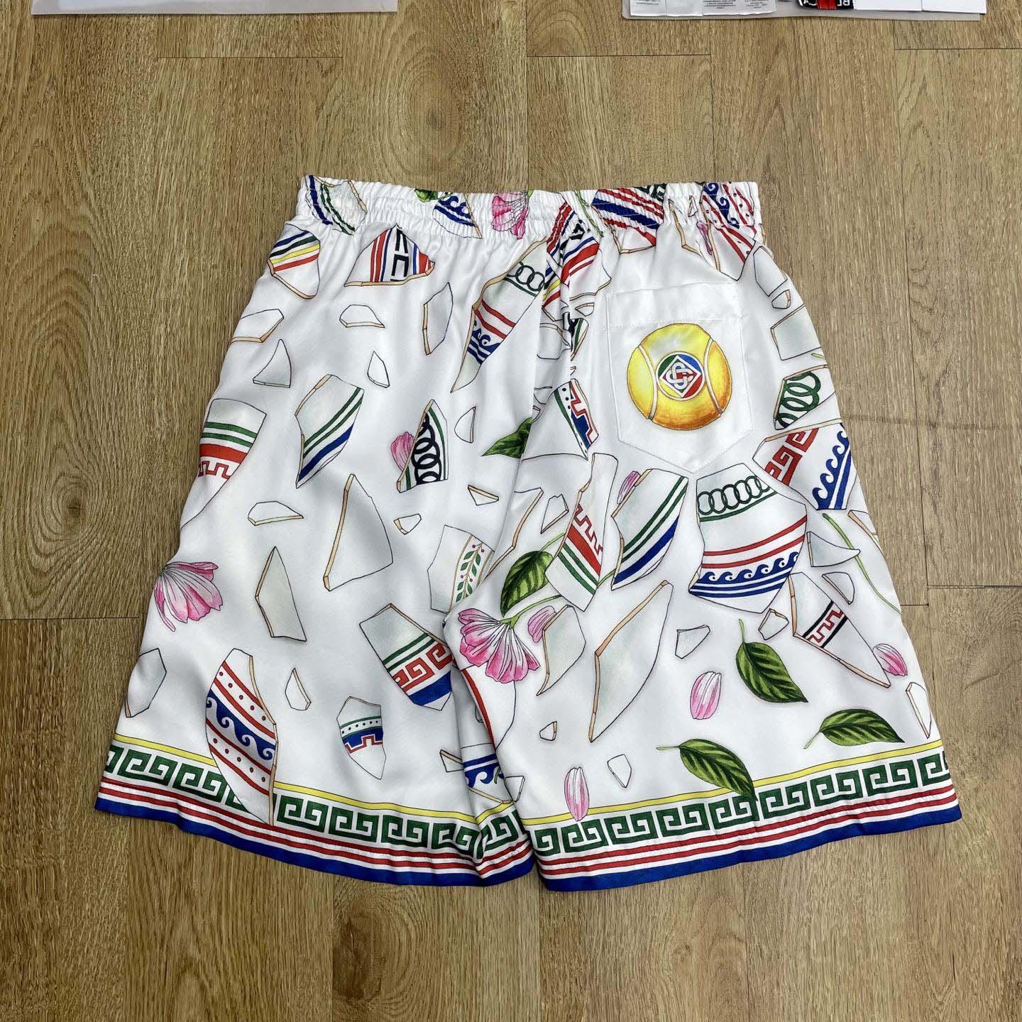 Casablanca Drawstring Shorts   CA3532 - FashionPlug