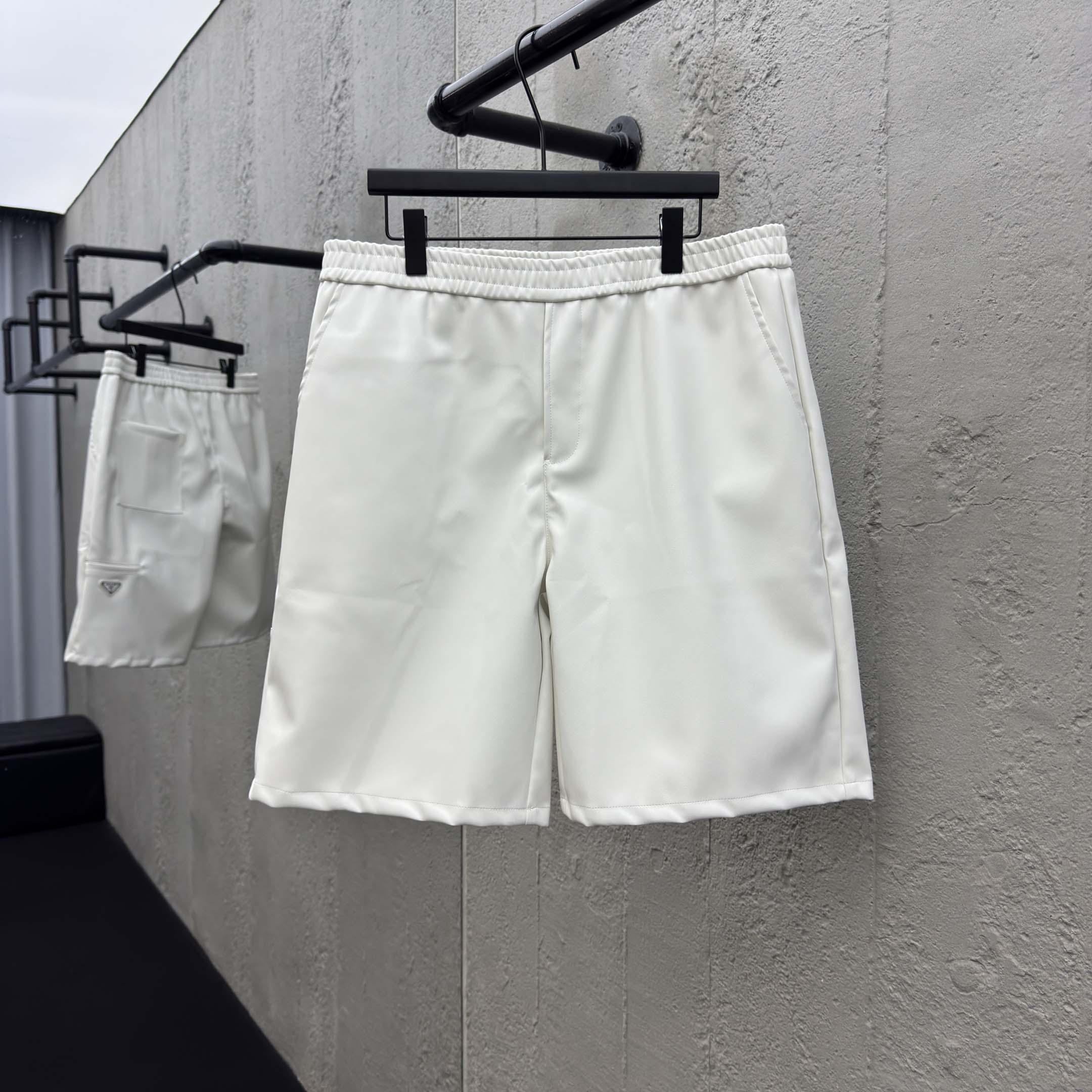 Prada Nappa Leather Bermudas - FashionPlug