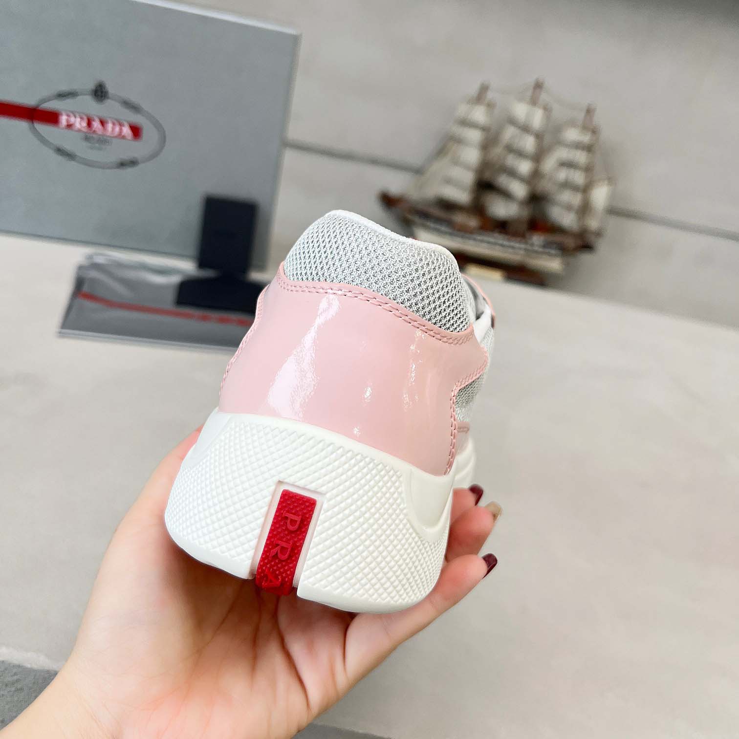 Prada America's Cup Biker Fabric Sneakers - FashionPlug