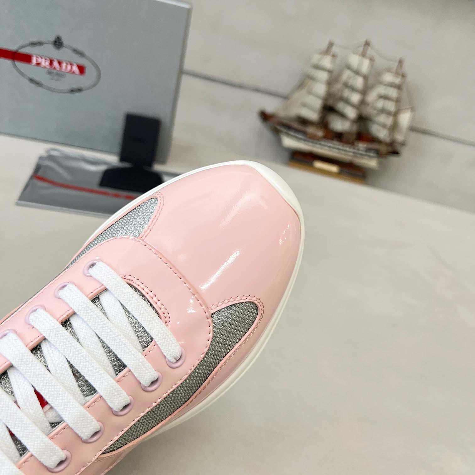 Prada America's Cup Biker Fabric Sneakers - FashionPlug
