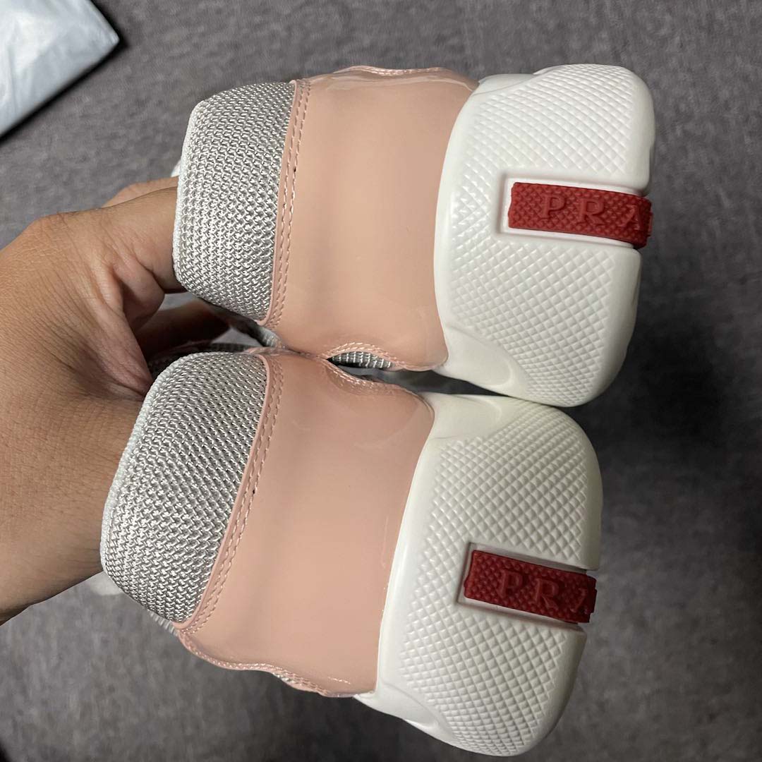 Prada America's Cup Biker Fabric Sneakers - FashionPlug