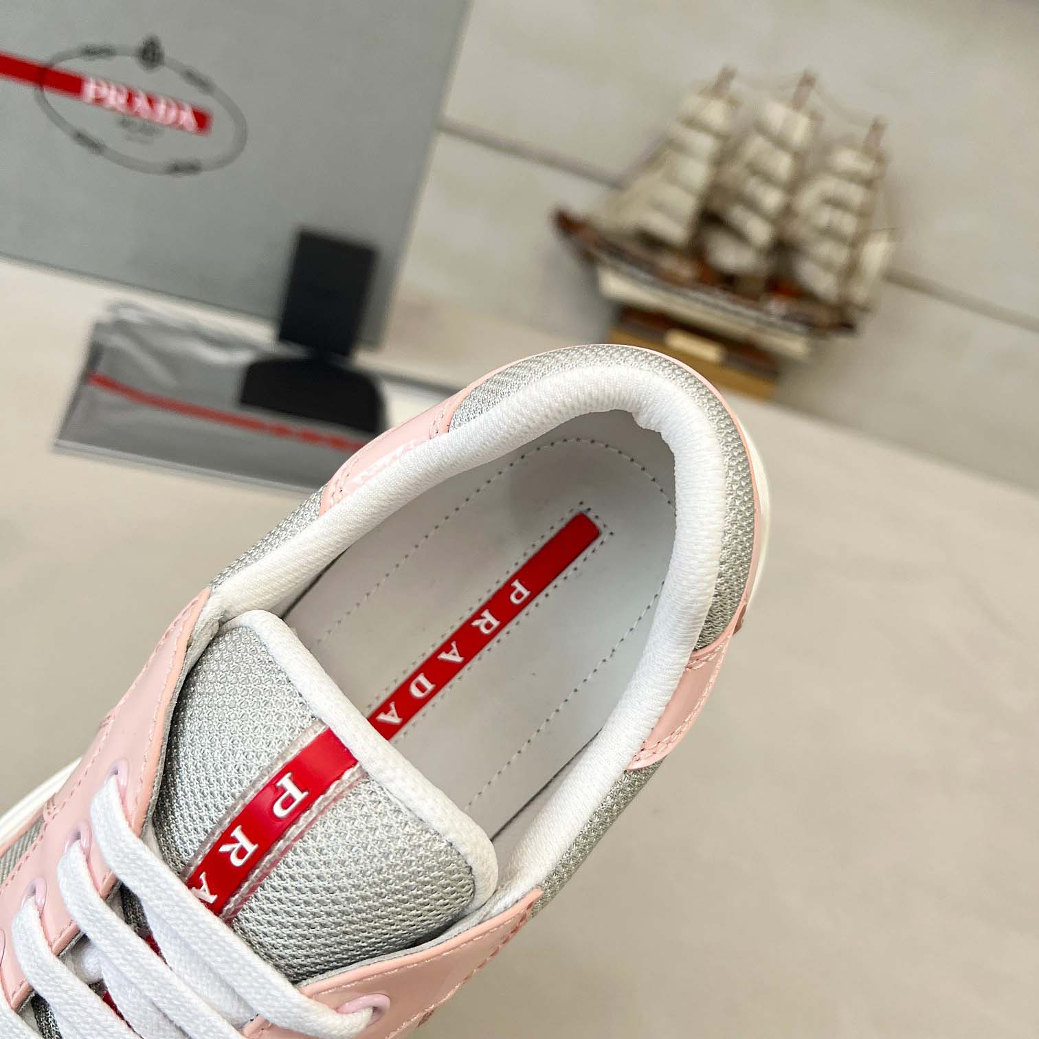 Prada America's Cup Biker Fabric Sneakers - FashionPlug