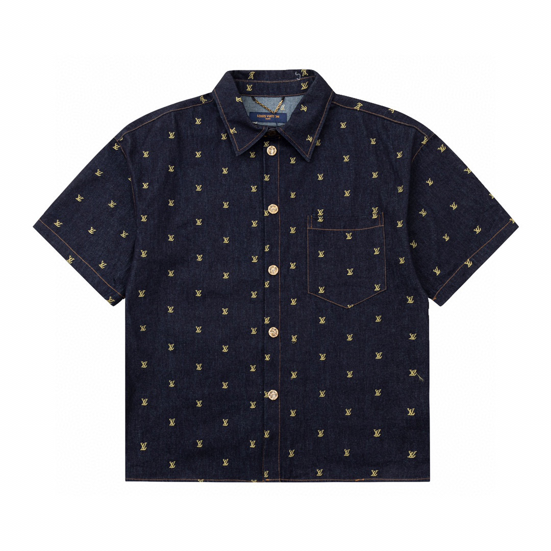 Louis Vuitton Denim Shirts  yf1210  (50% Off Sale) - FashionPlug