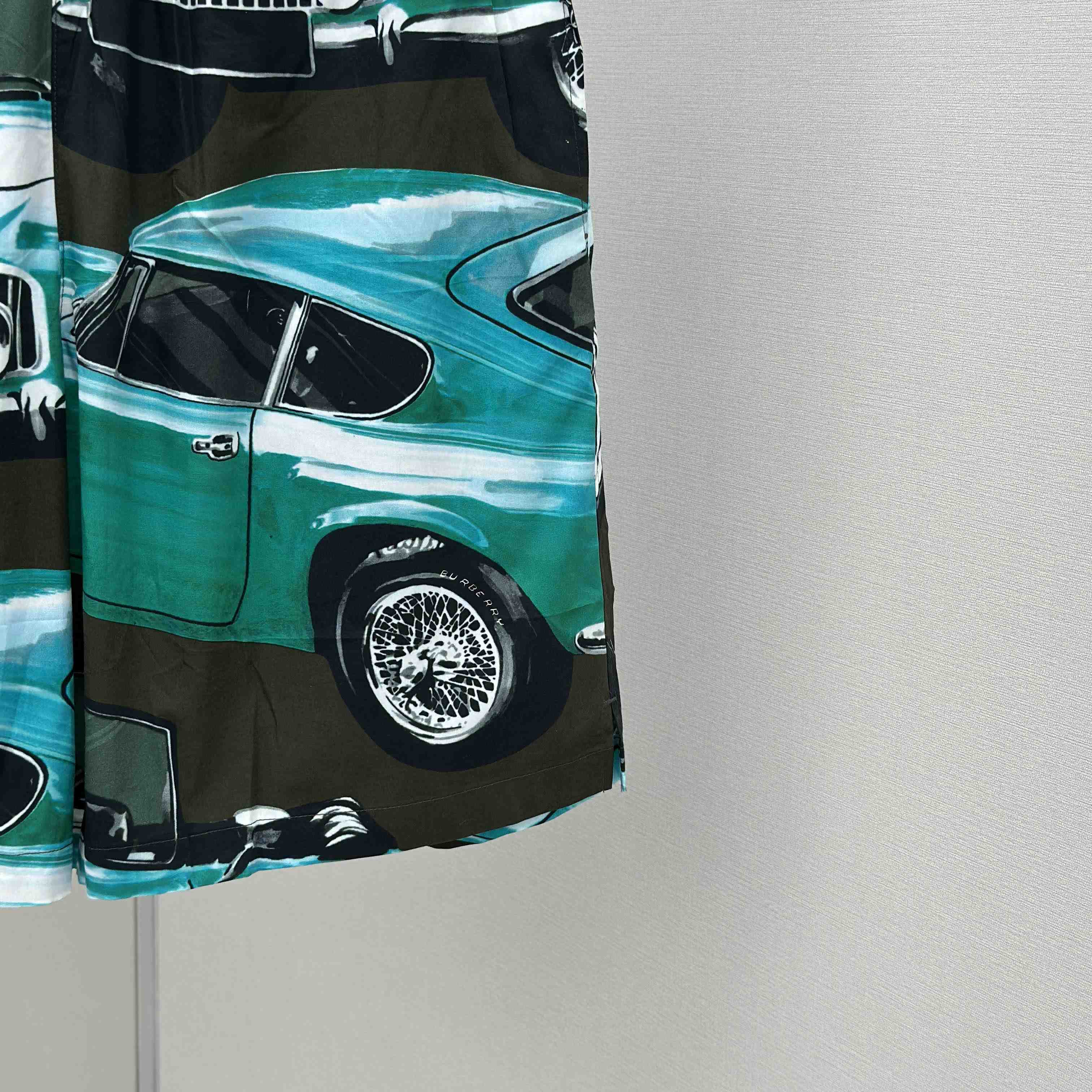 Burberry Car Cotton Poplin Shorts - FashionPlug