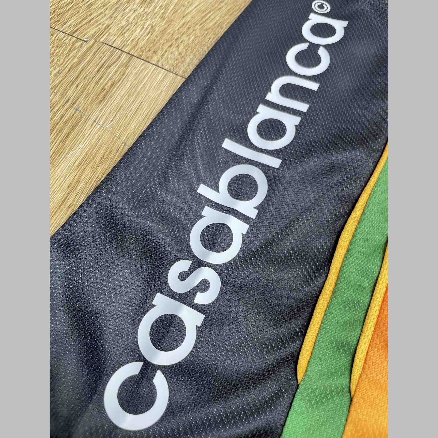 Casablanca Pastel Gradient Football Shorts   C1009 - FashionPlug