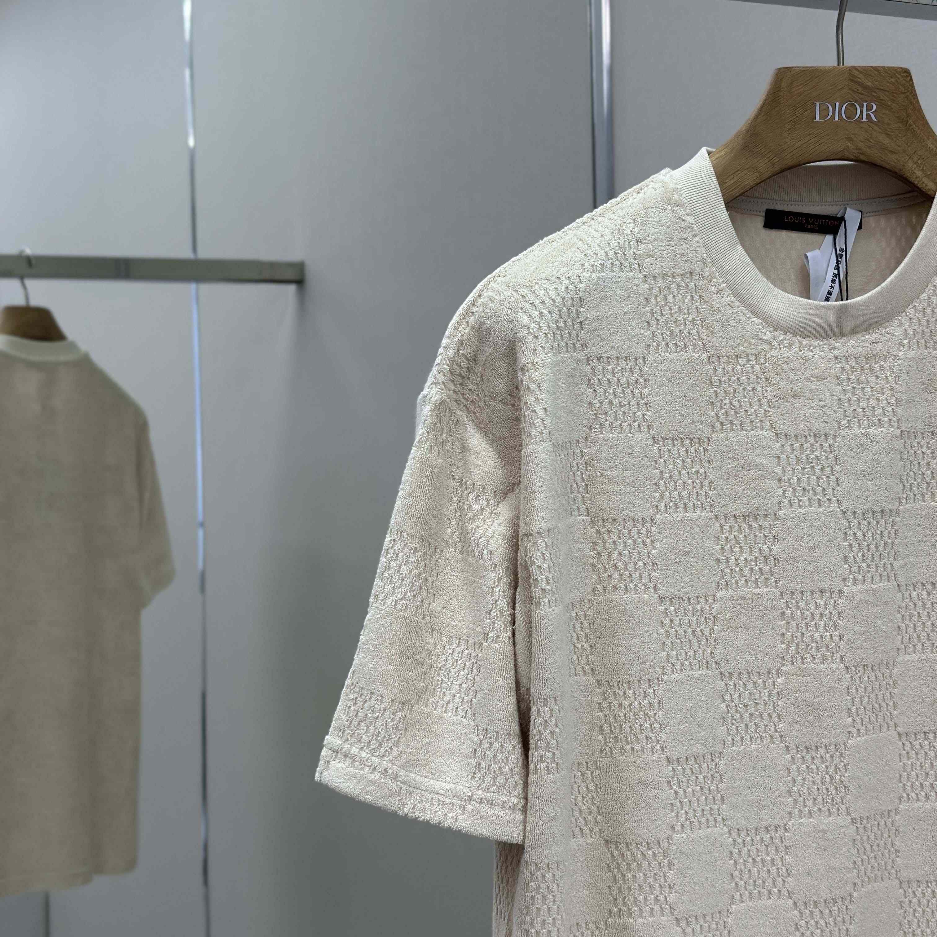 Louis Vuitton Damier French Terry T-Shirt   1AHUVC - FashionPlug