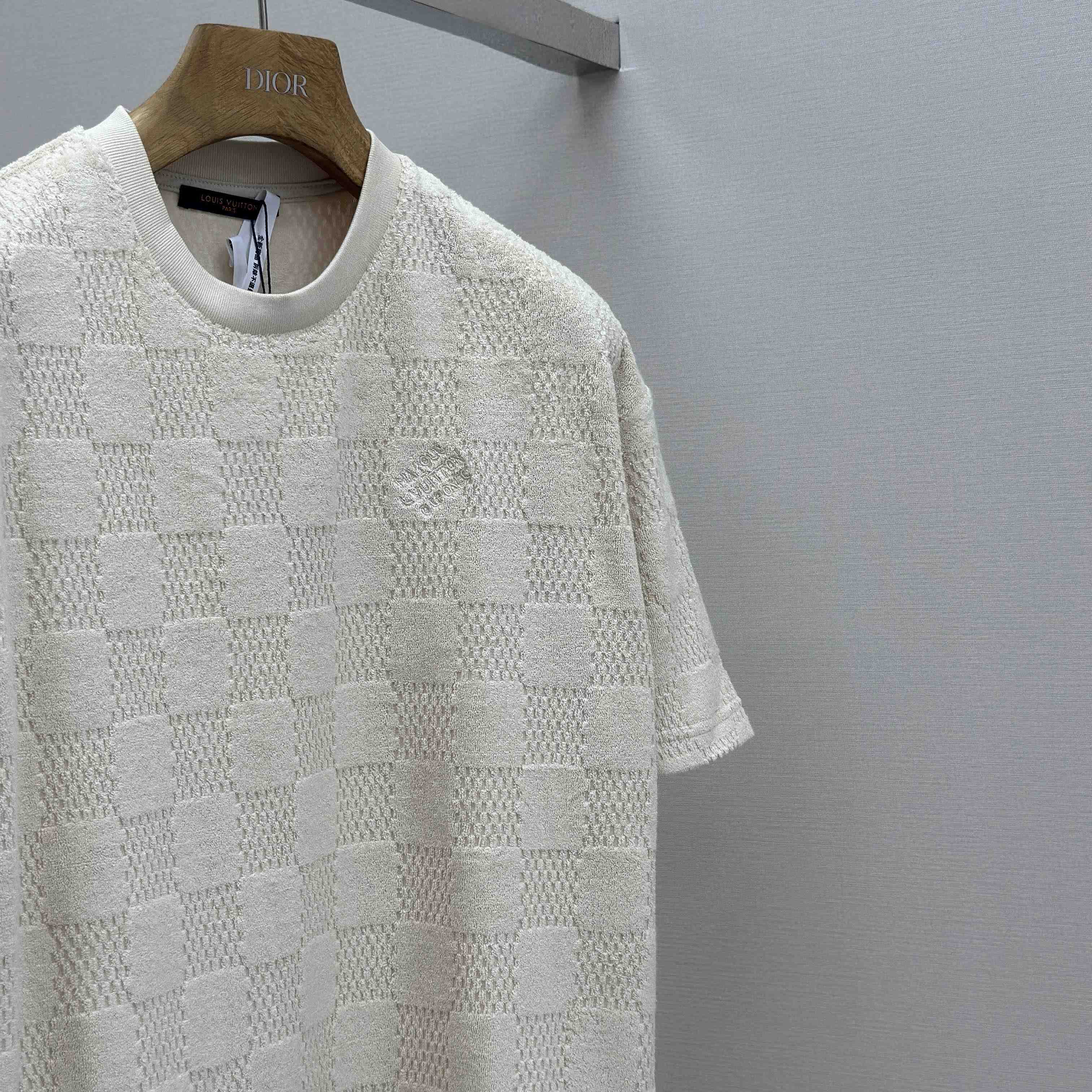 Louis Vuitton Damier French Terry T-Shirt   1AHUVC - FashionPlug