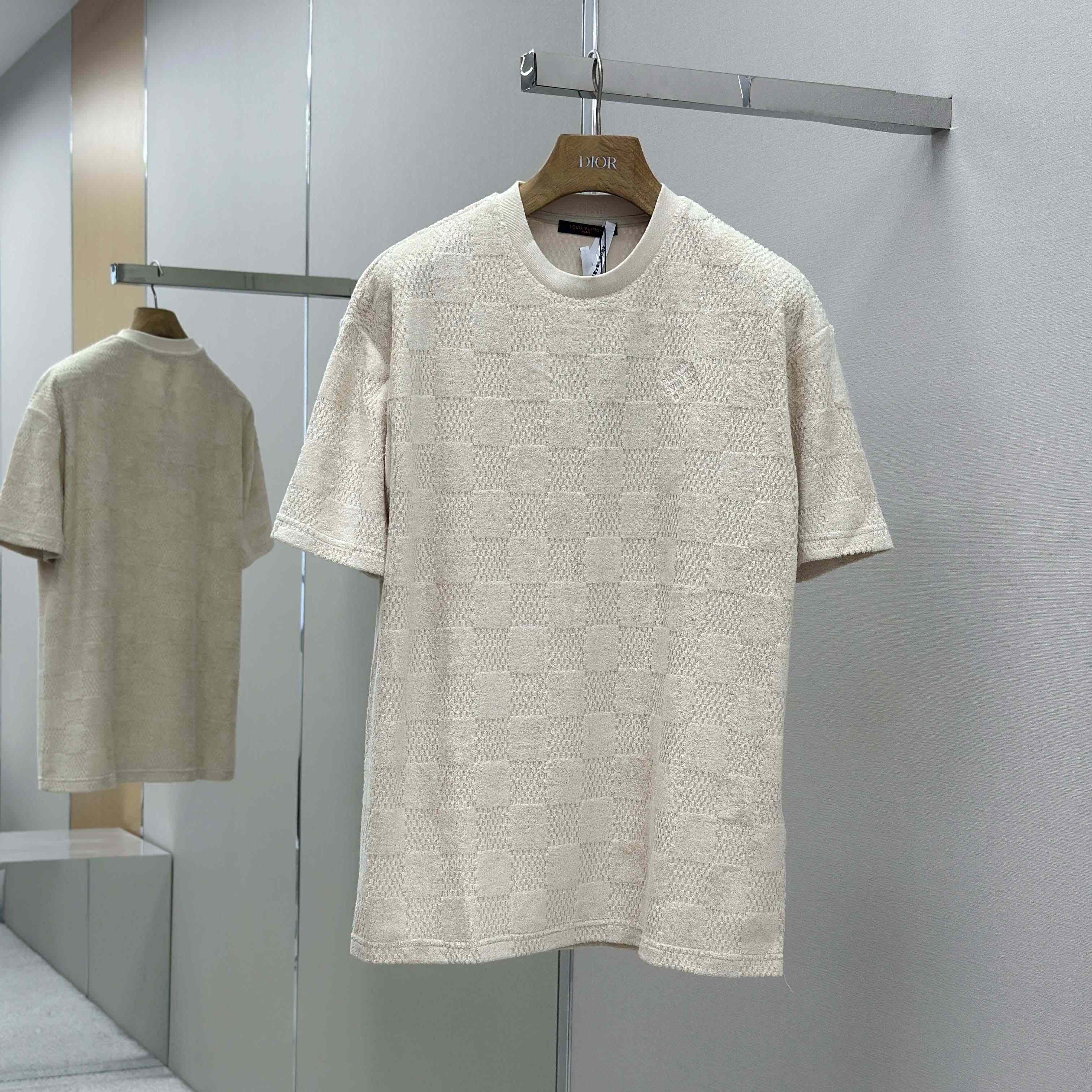 Louis Vuitton Damier French Terry T-Shirt   1AHUVC - FashionPlug