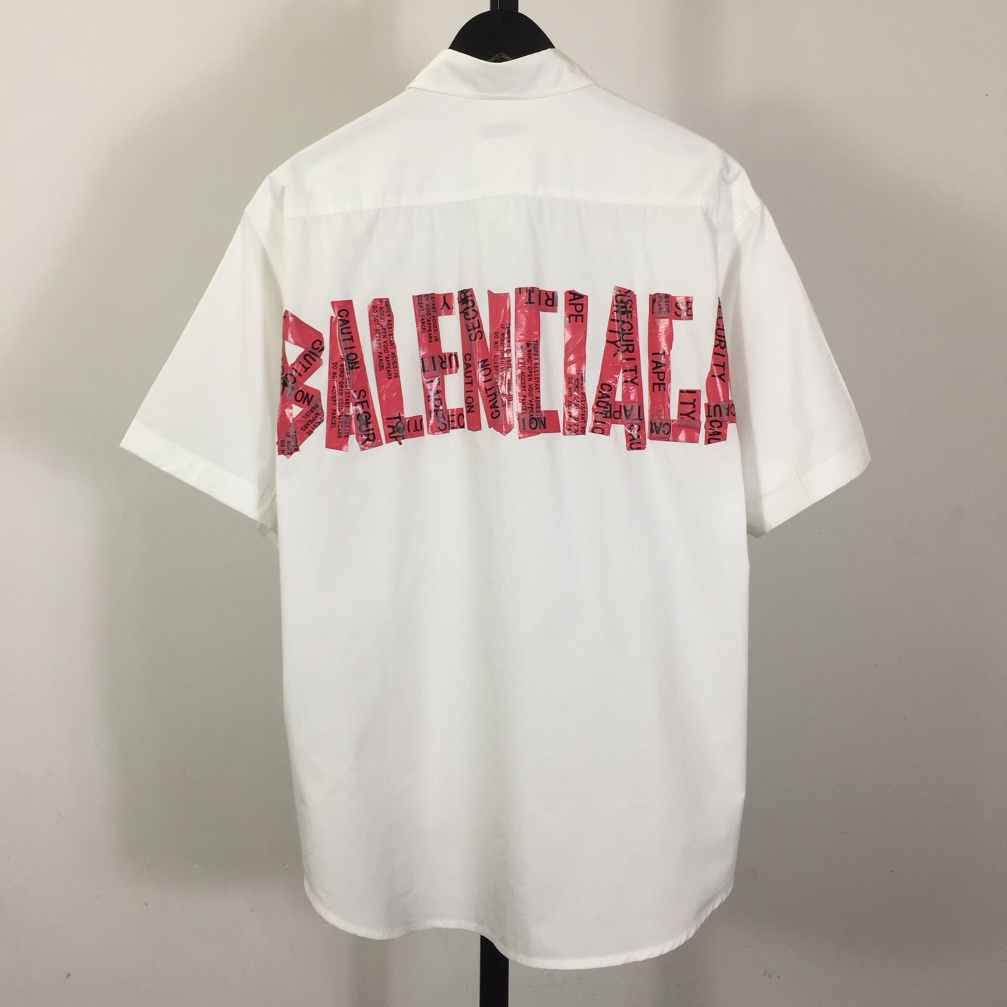 Balenciaga Security Tape Logo  Shirt - FashionPlug