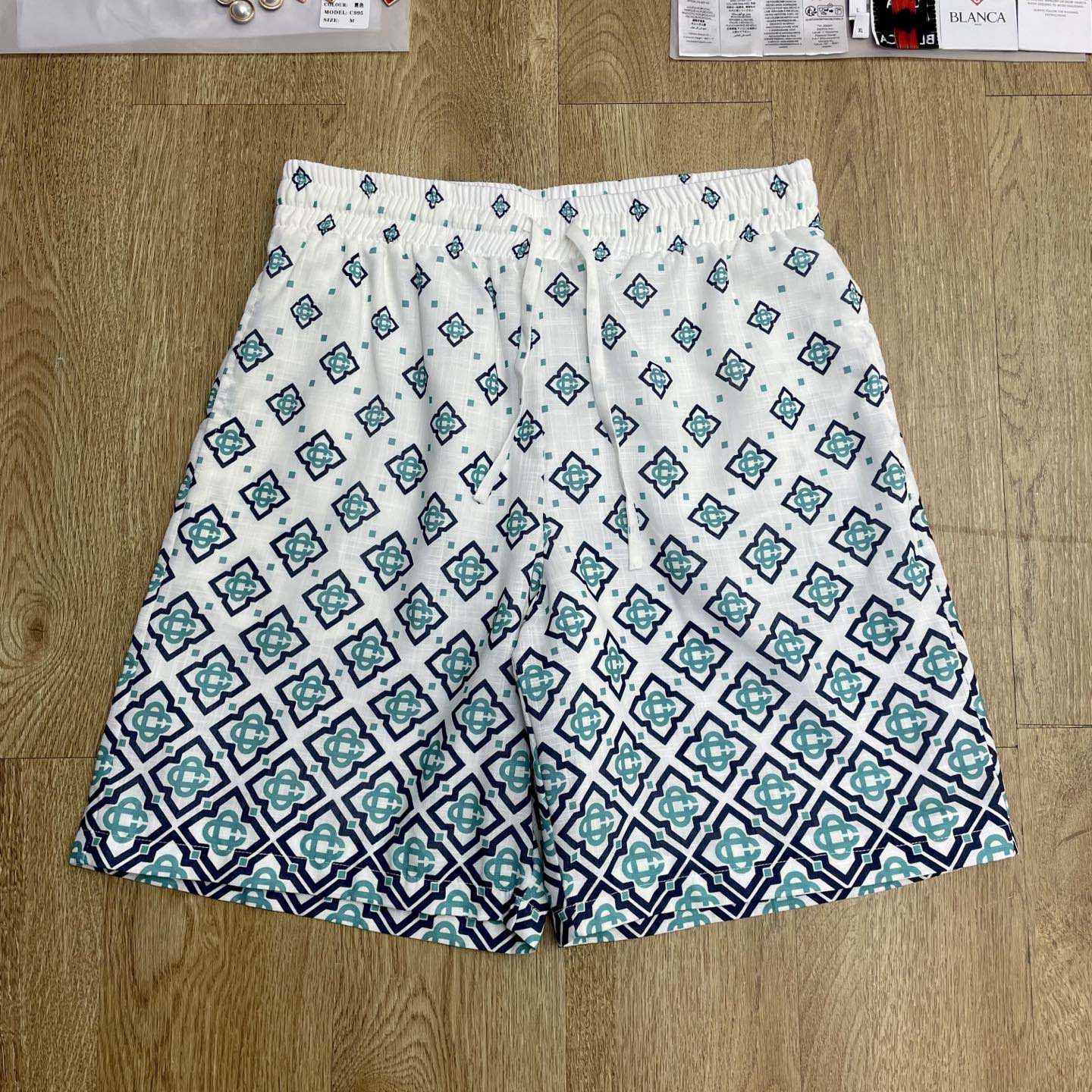 Casablanca Gradient Monogram Silk Shorts    CA3539 - FashionPlug