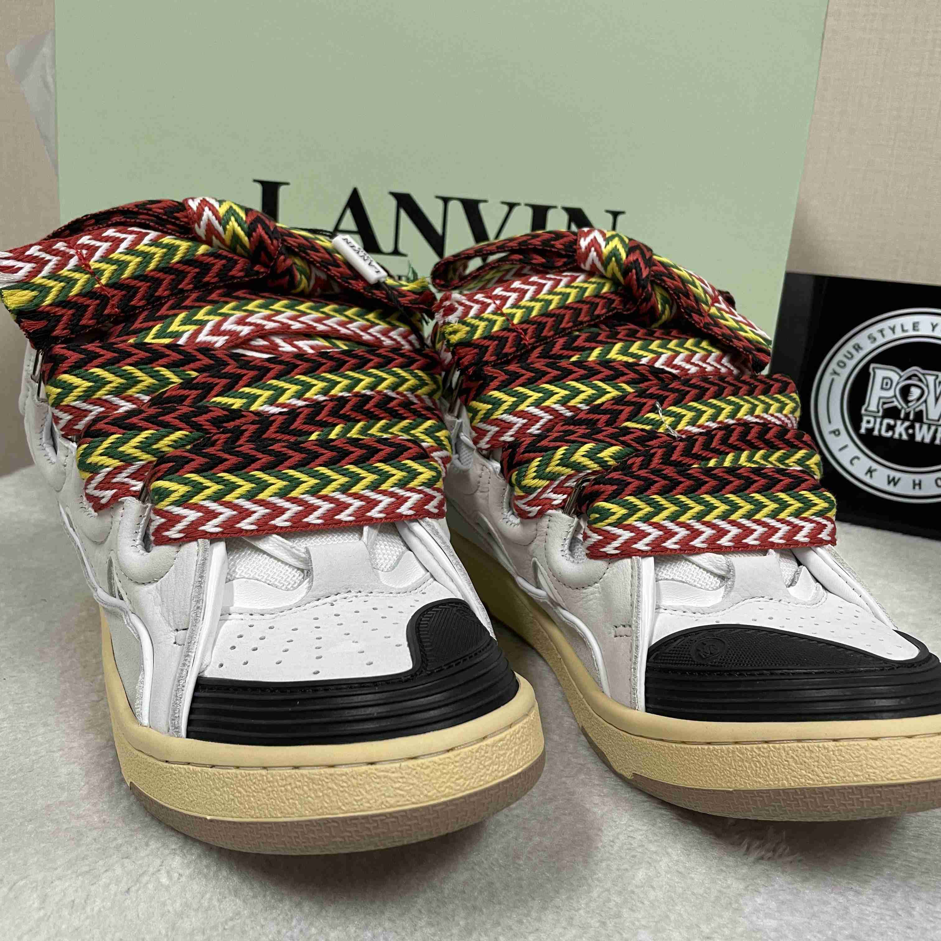 Lanvin Curb lace-up Sneakers - FashionPlug