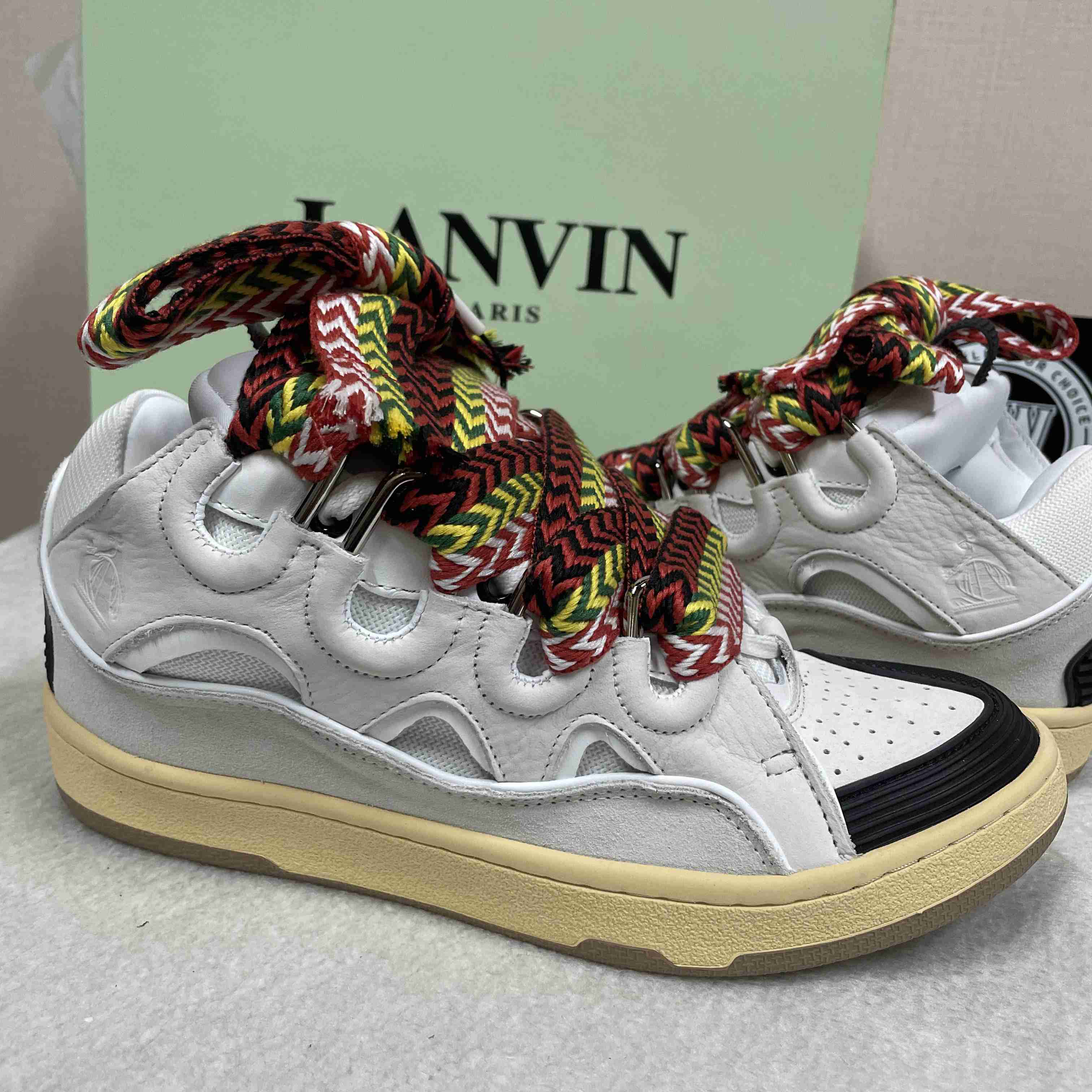 Lanvin Curb lace-up Sneakers - FashionPlug