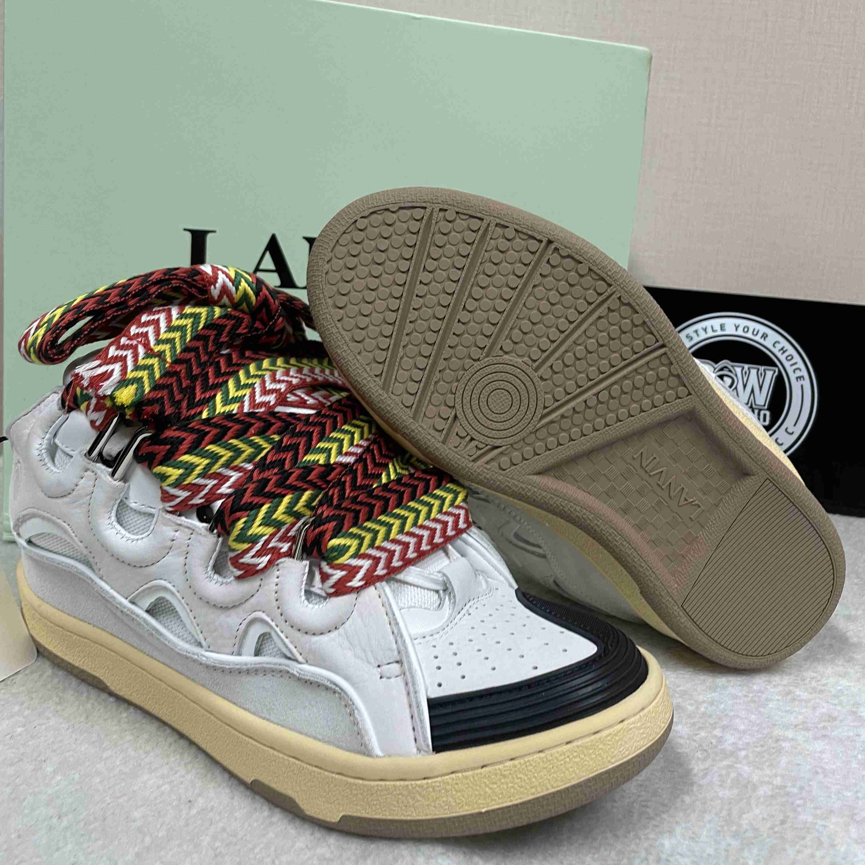 Lanvin Curb lace-up Sneakers - FashionPlug