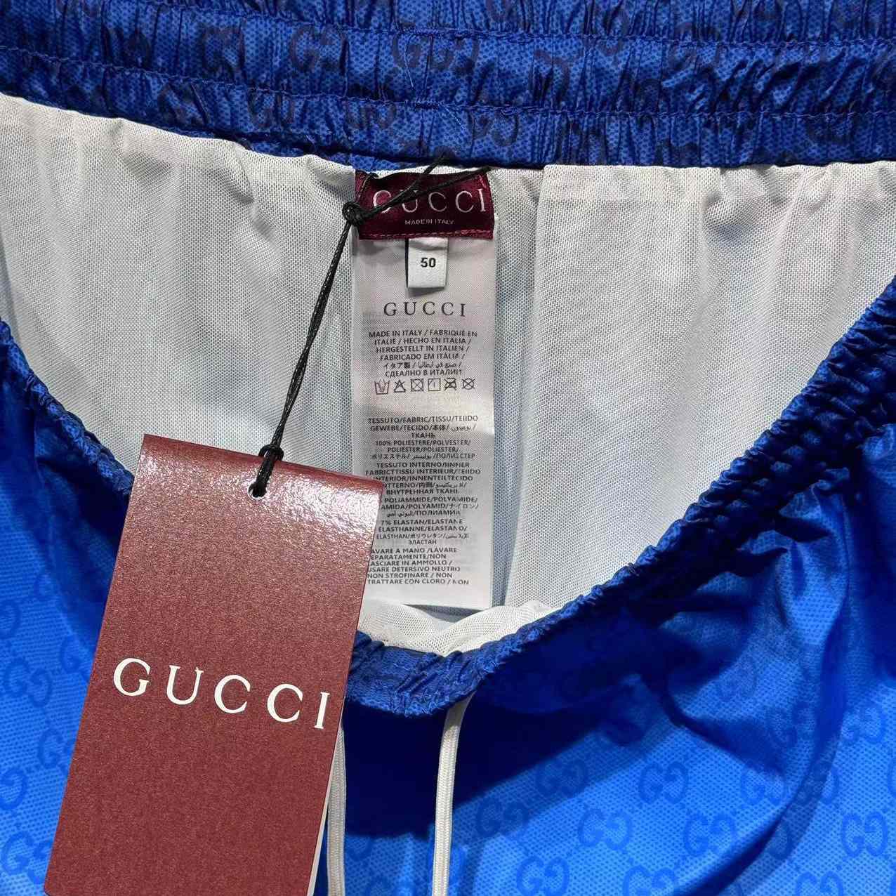 Gucci Printed Technical Poplin Swim Shorts  - FashionPlug