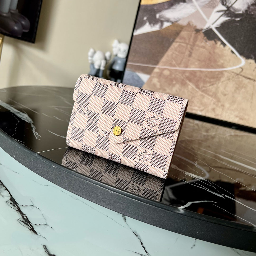 Louis Vuitton Victorine Wallet Damier Azur Canvas  N64022 - FashionPlug