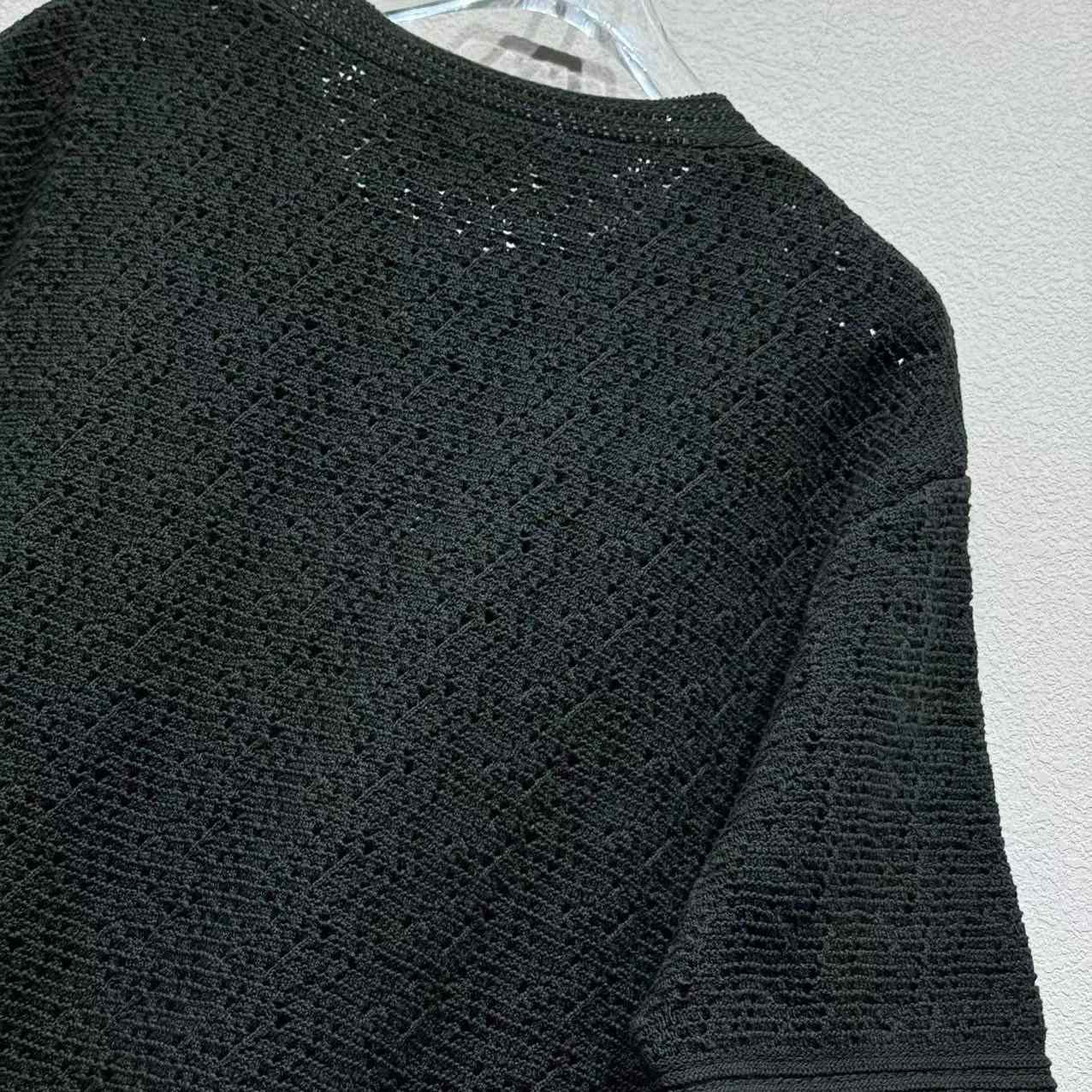 Bottega Veneta Men's Crochet Knit Tee - FashionPlug