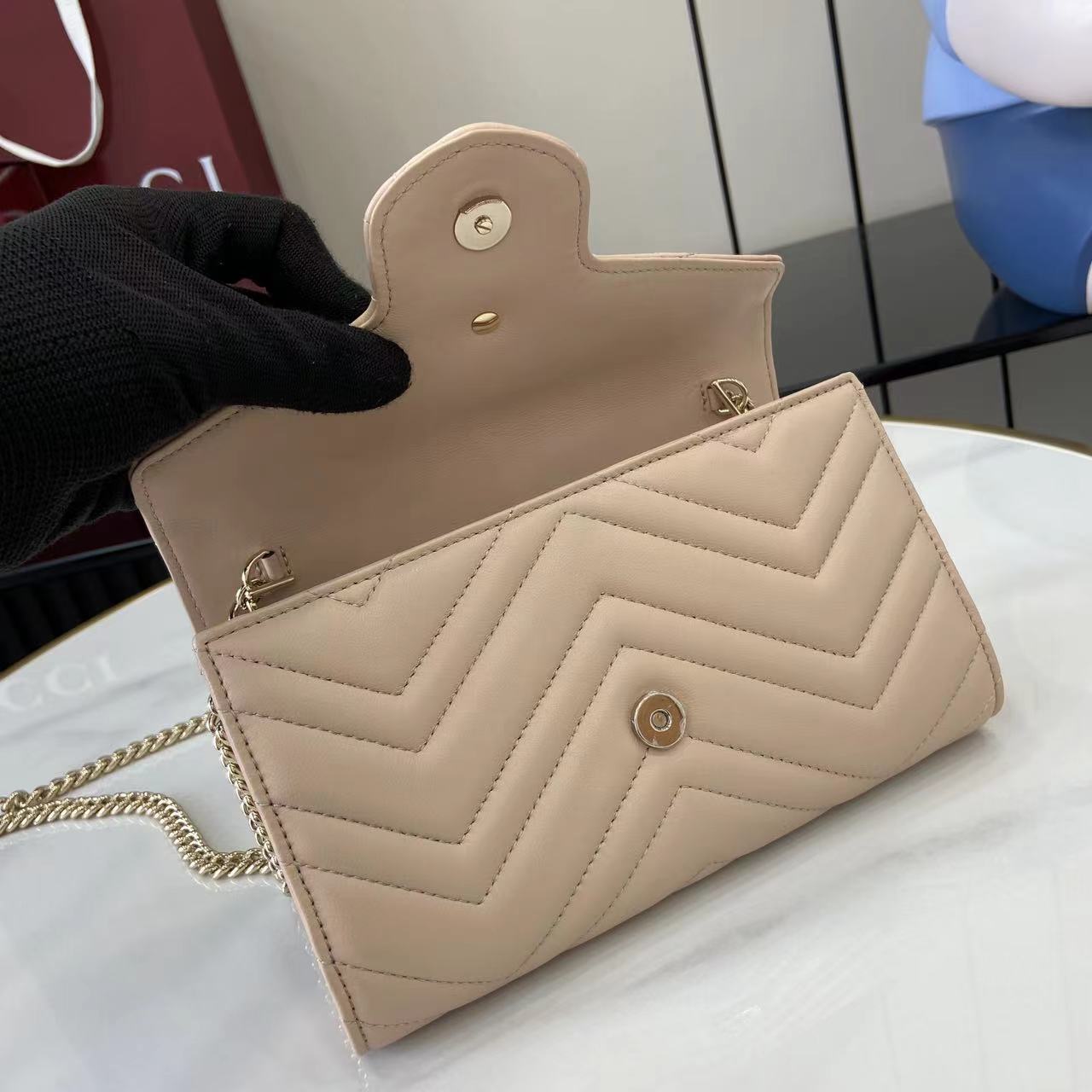 Gucci GG Marmont Wallet On Chain - FashionPlug