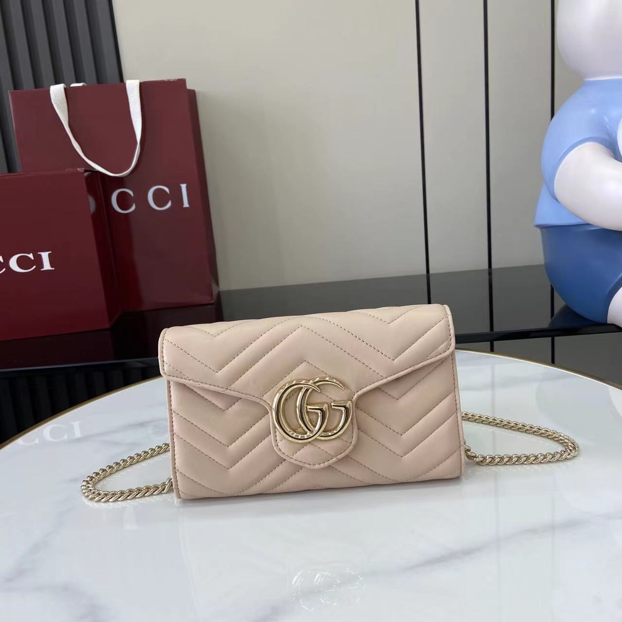 Gucci GG Marmont Wallet On Chain - FashionPlug