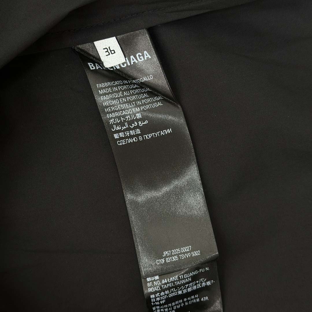 Balenciaga Large Fit Shirt In Black Cotton Poplin - FashionPlug
