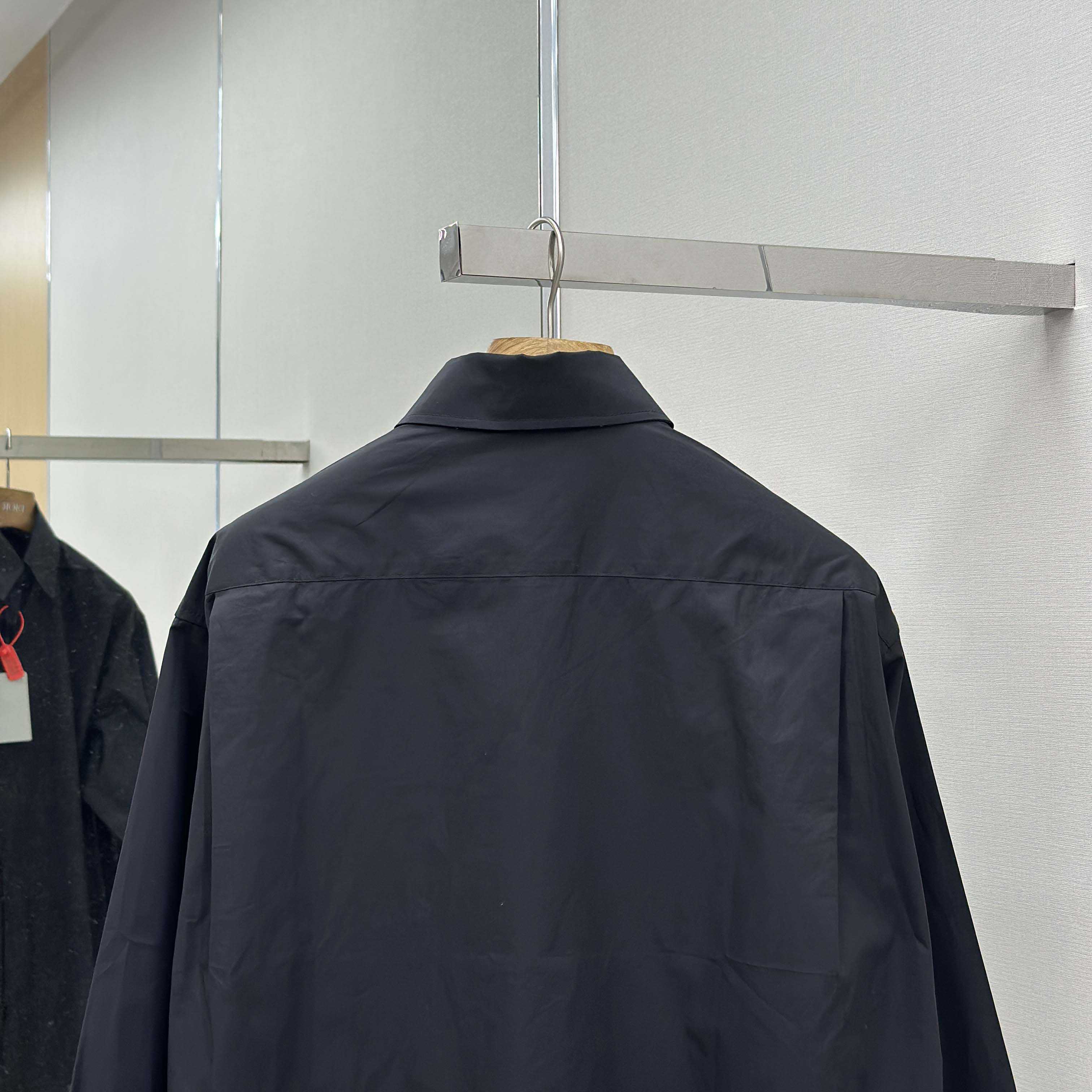 Balenciaga Large Fit Shirt In Black Cotton Poplin - FashionPlug