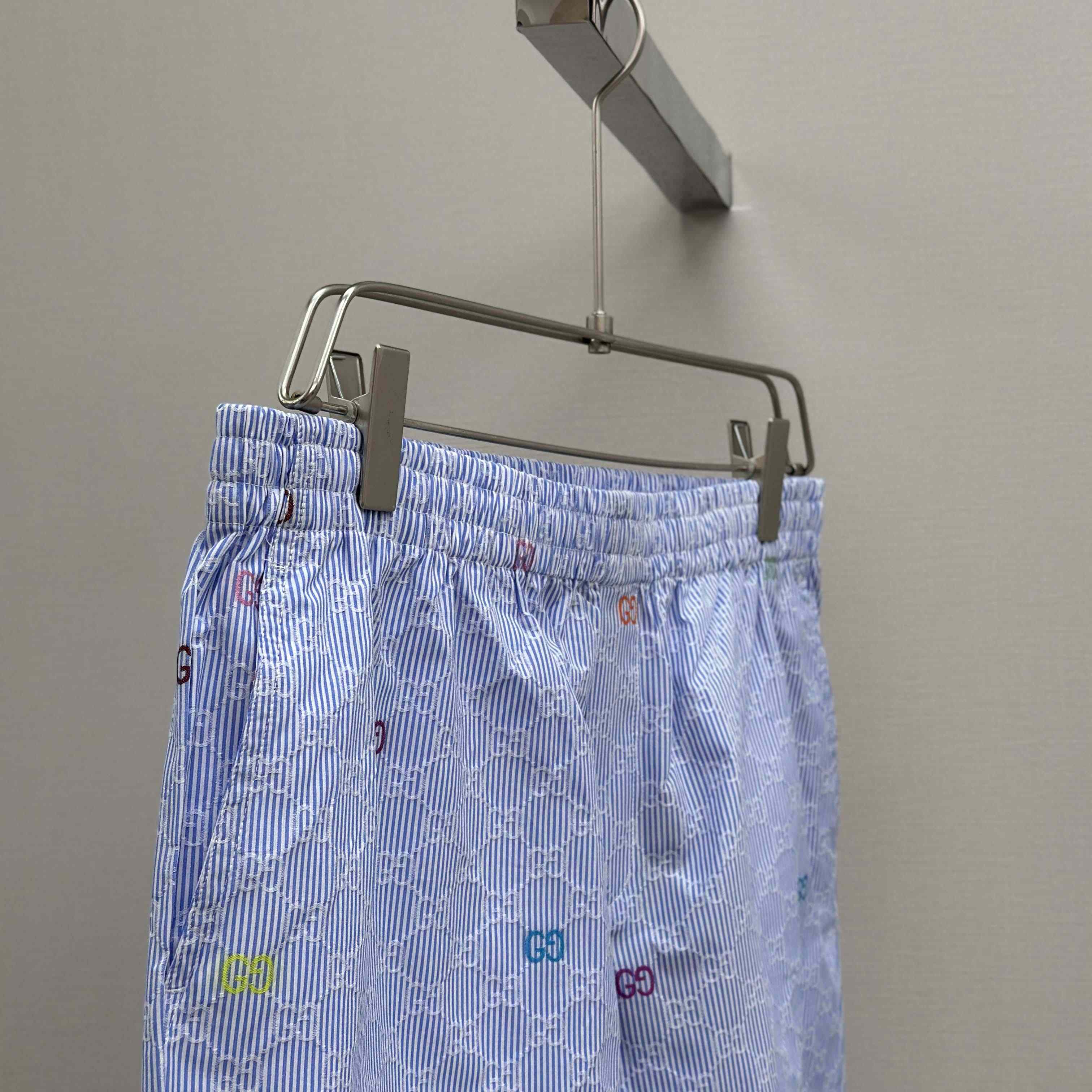 Gucci Striped Cotton Shorts - FashionPlug
