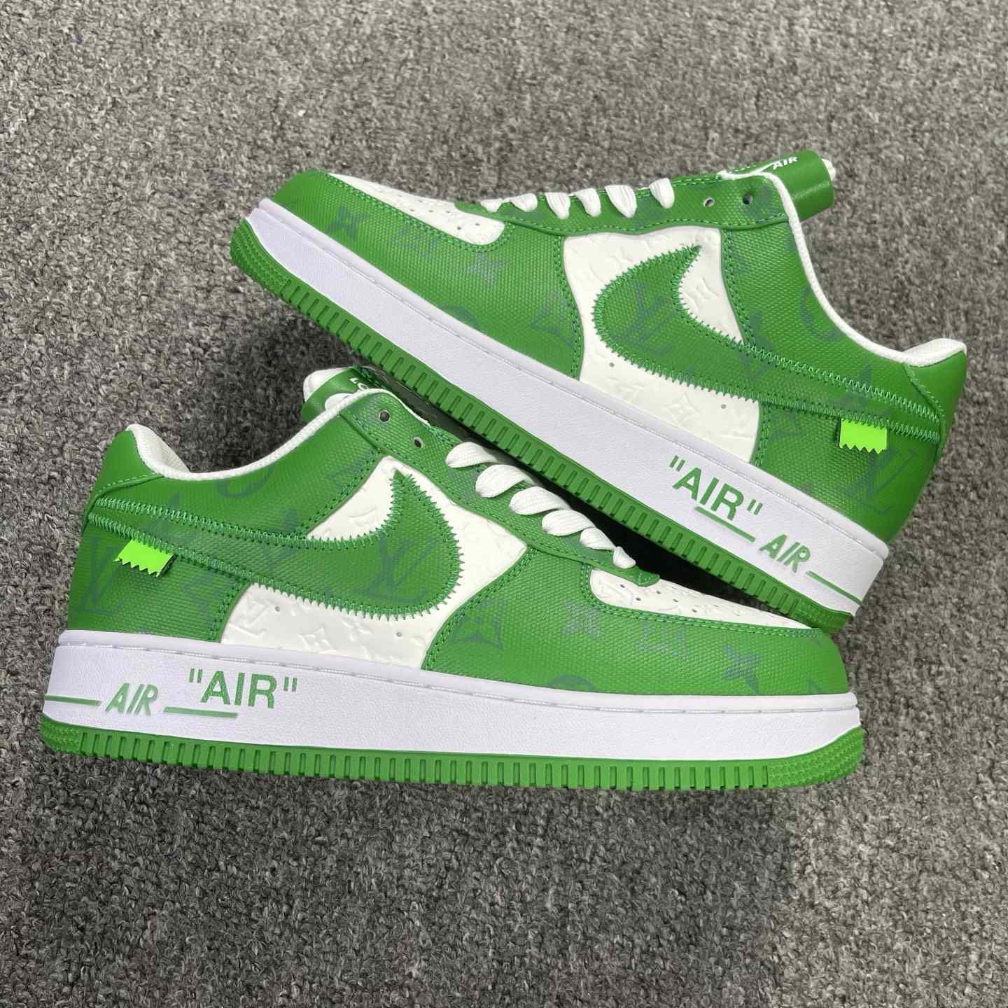 Nike x Louis Vuitton Air Force 1 Low "Virgil Abloh - White/Green" sneakers - FashionPlug