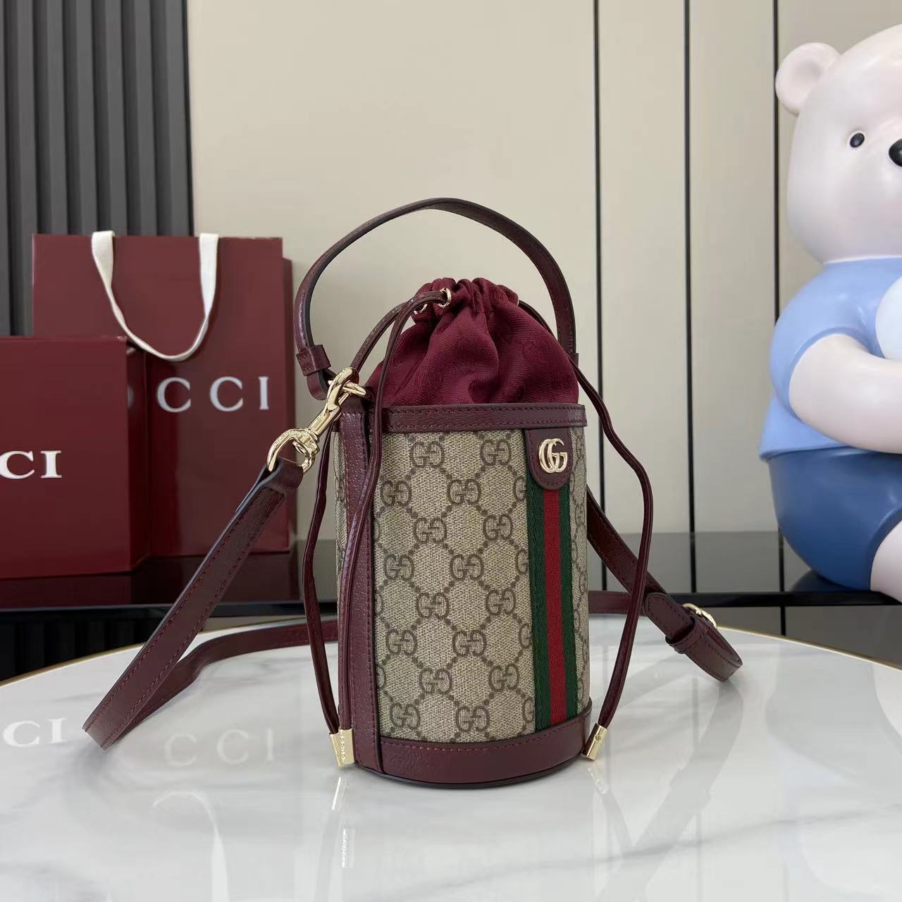 Gucci Ophidia Mini Bucket Bag   - FashionPlug
